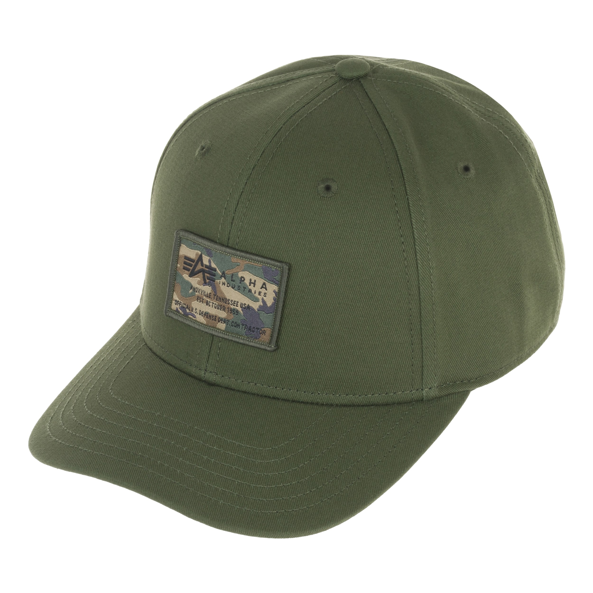 Alpha Industries - Crew Camo Cap - Baseballcap - Dark Olive