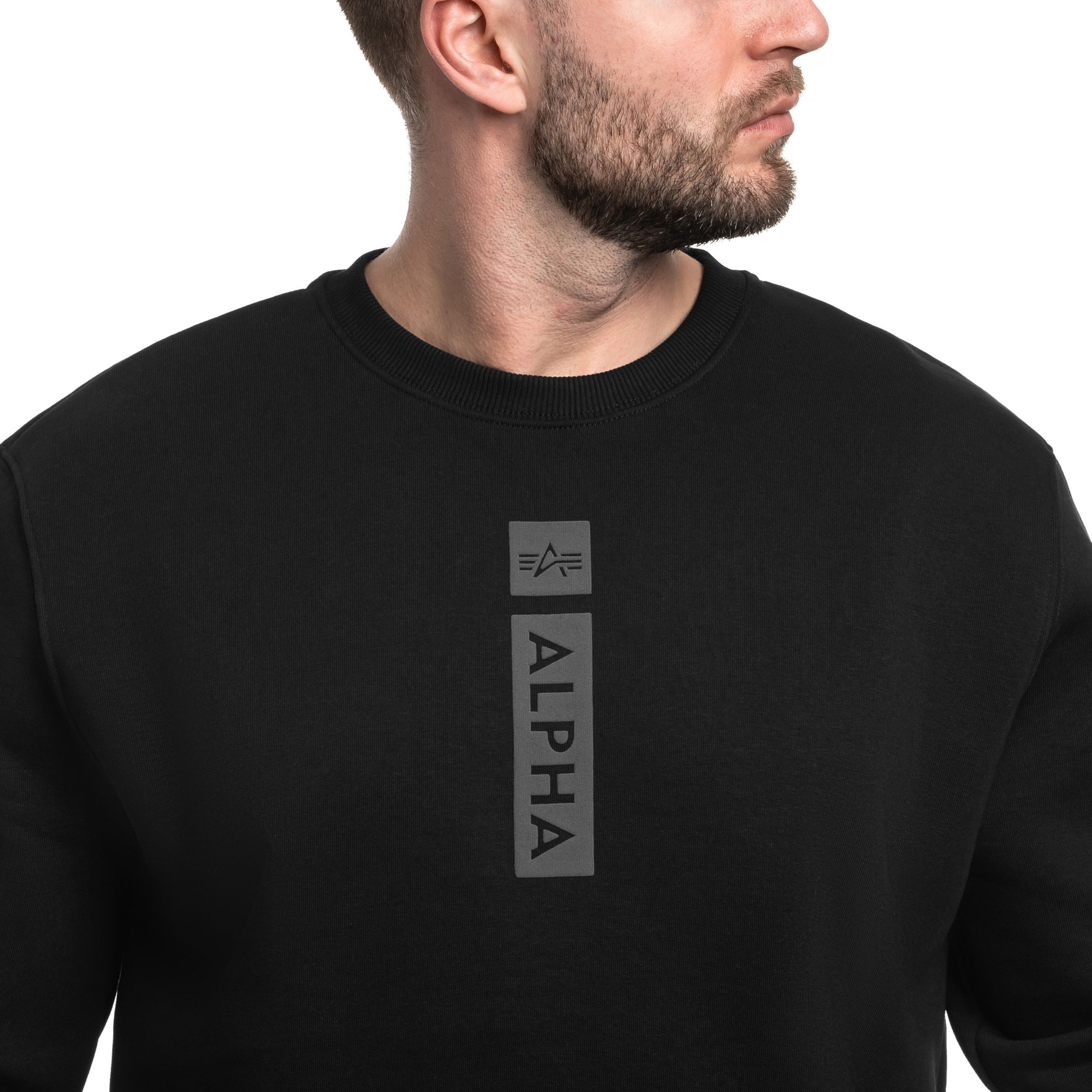 Alpha Industries - Reflective Print Sweater - Sweatshirt - Black