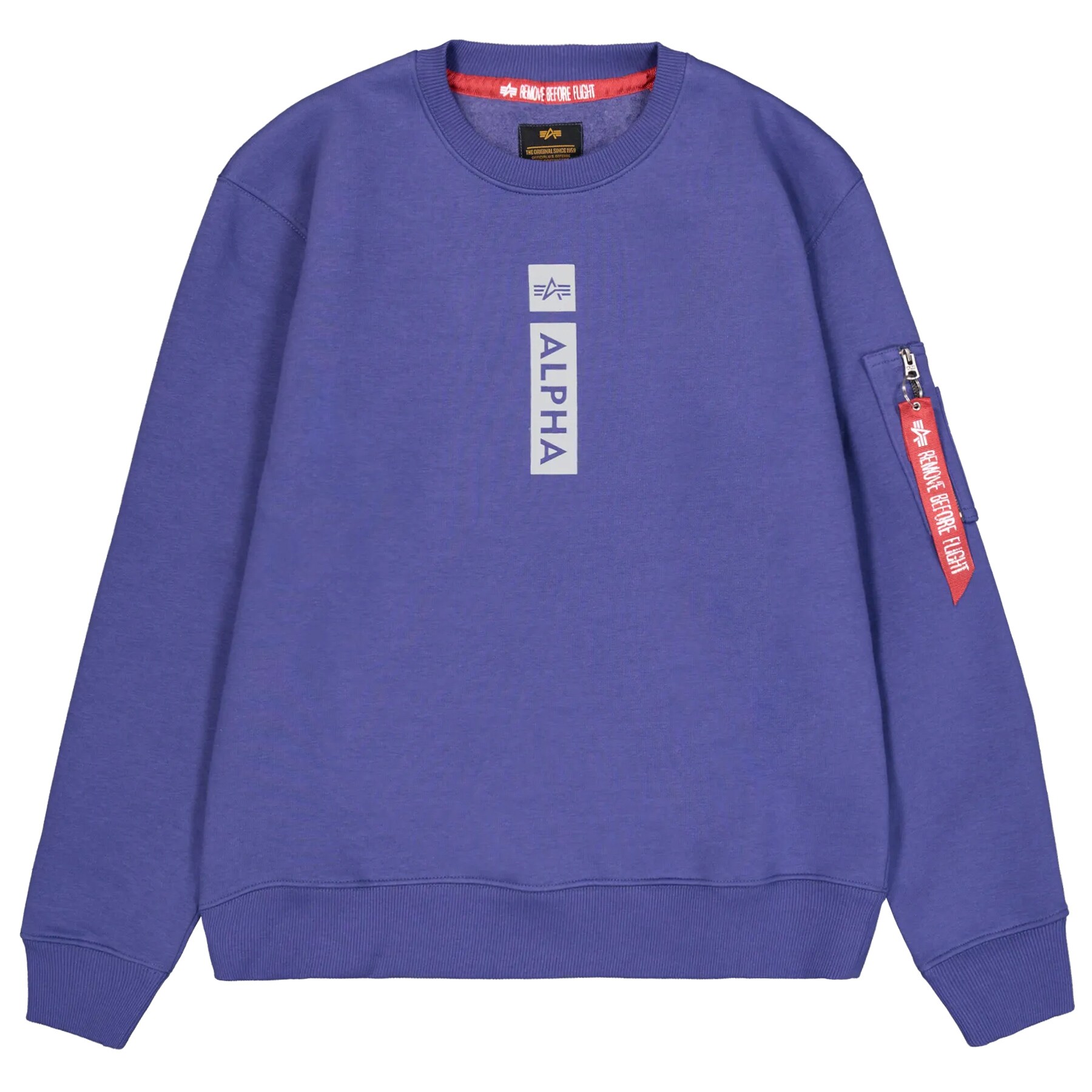 Alpha Industries - Reflective Print Sweater - Sweatshirt - Night Purple