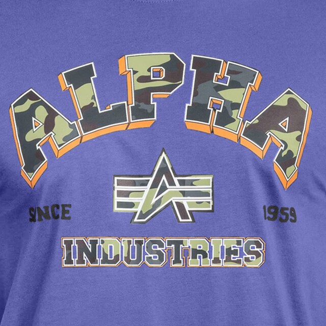 Alpha Industries - College Camo T-Shirt - Night Purple