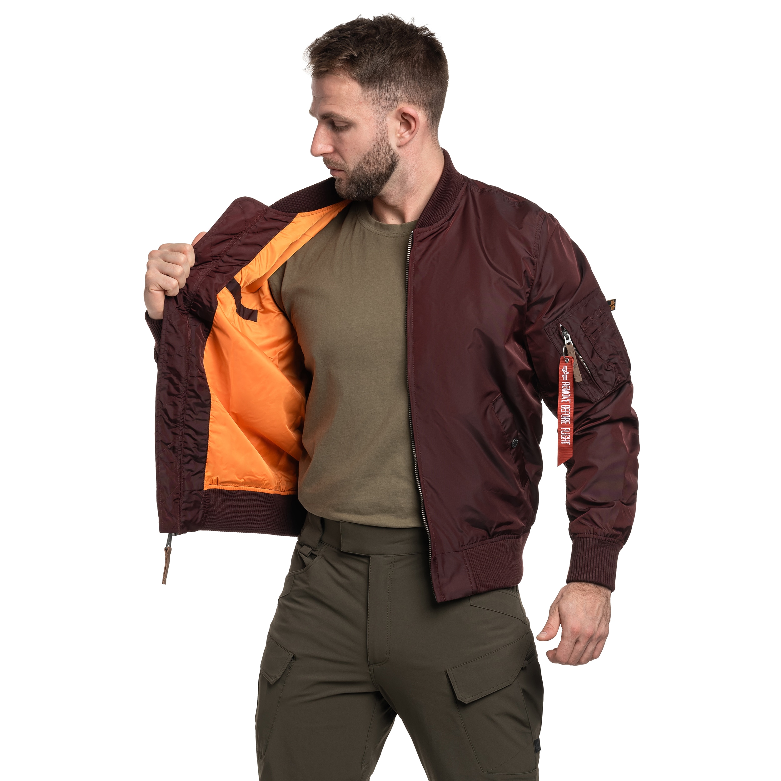 Alpha Industries  - MA-1 TT Two Tone Jacke - Dark Maroon