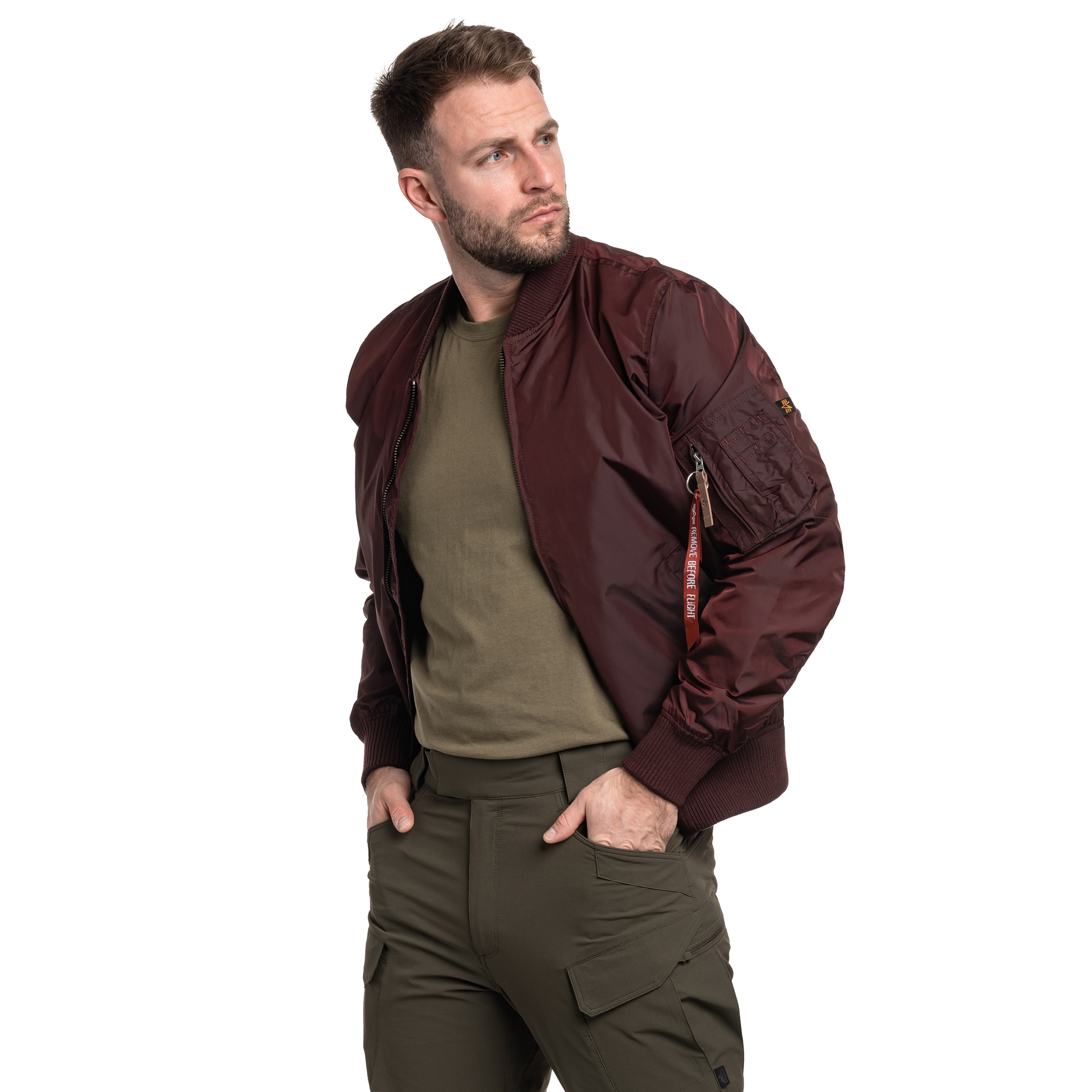 Alpha Industries  - MA-1 TT Two Tone Jacke - Dark Maroon