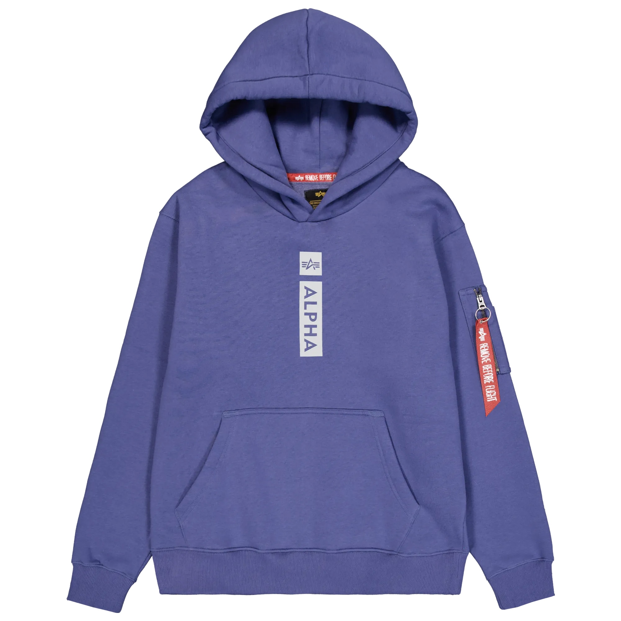 Alpha Industries - Alpha Puff Print Hoodie - Sweatshirt - Night Purple