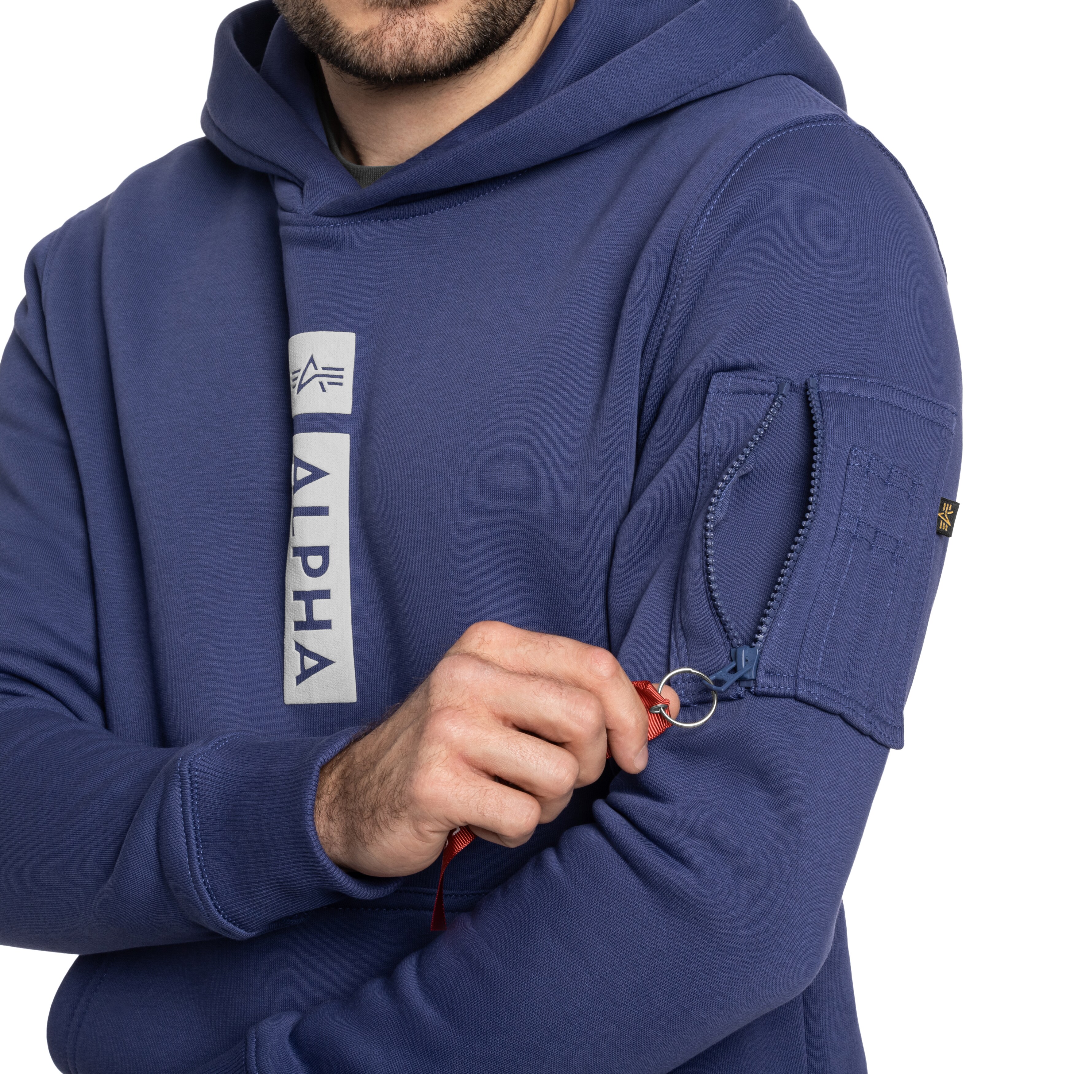 Alpha Industries - Alpha Puff Print Hoodie - Sweatshirt - Night Purple