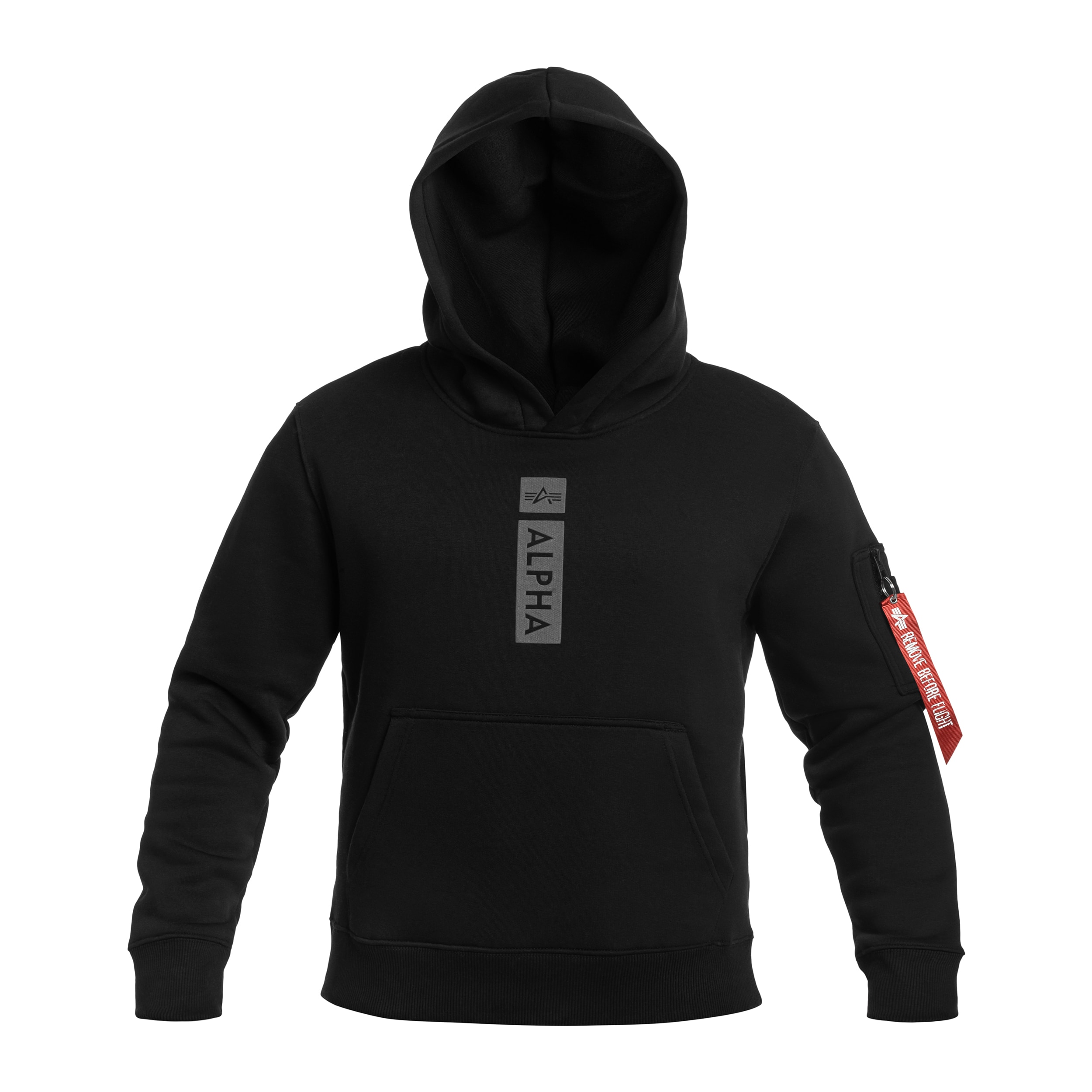 Alpha Industries - Alpha Puff Print Hoodie - Sweatshirt - Black