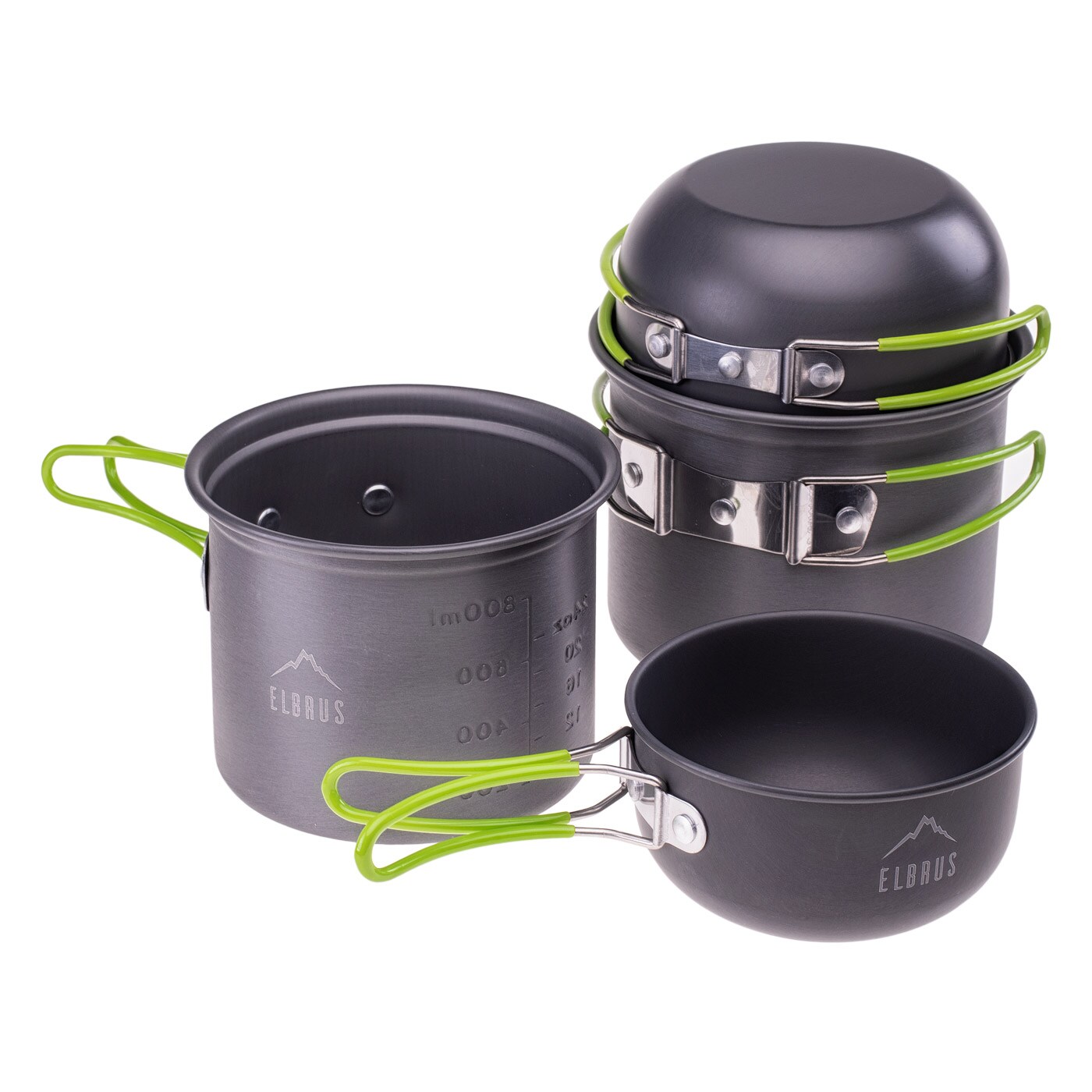 Elbrus - Hike Pro Cook Set - 4-teiliger Camping Kochgeschirr - Grey