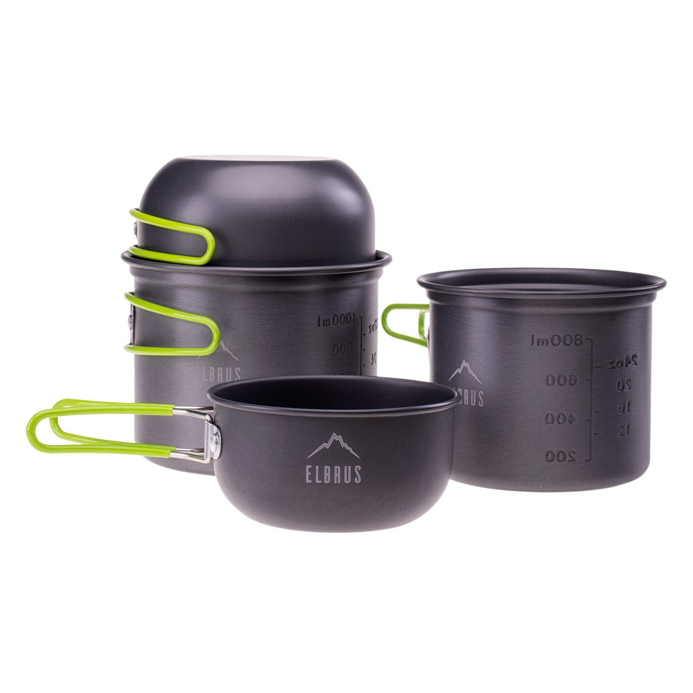 Elbrus - Hike Pro Cook Set - 4-teiliger Camping Kochgeschirr - Grey