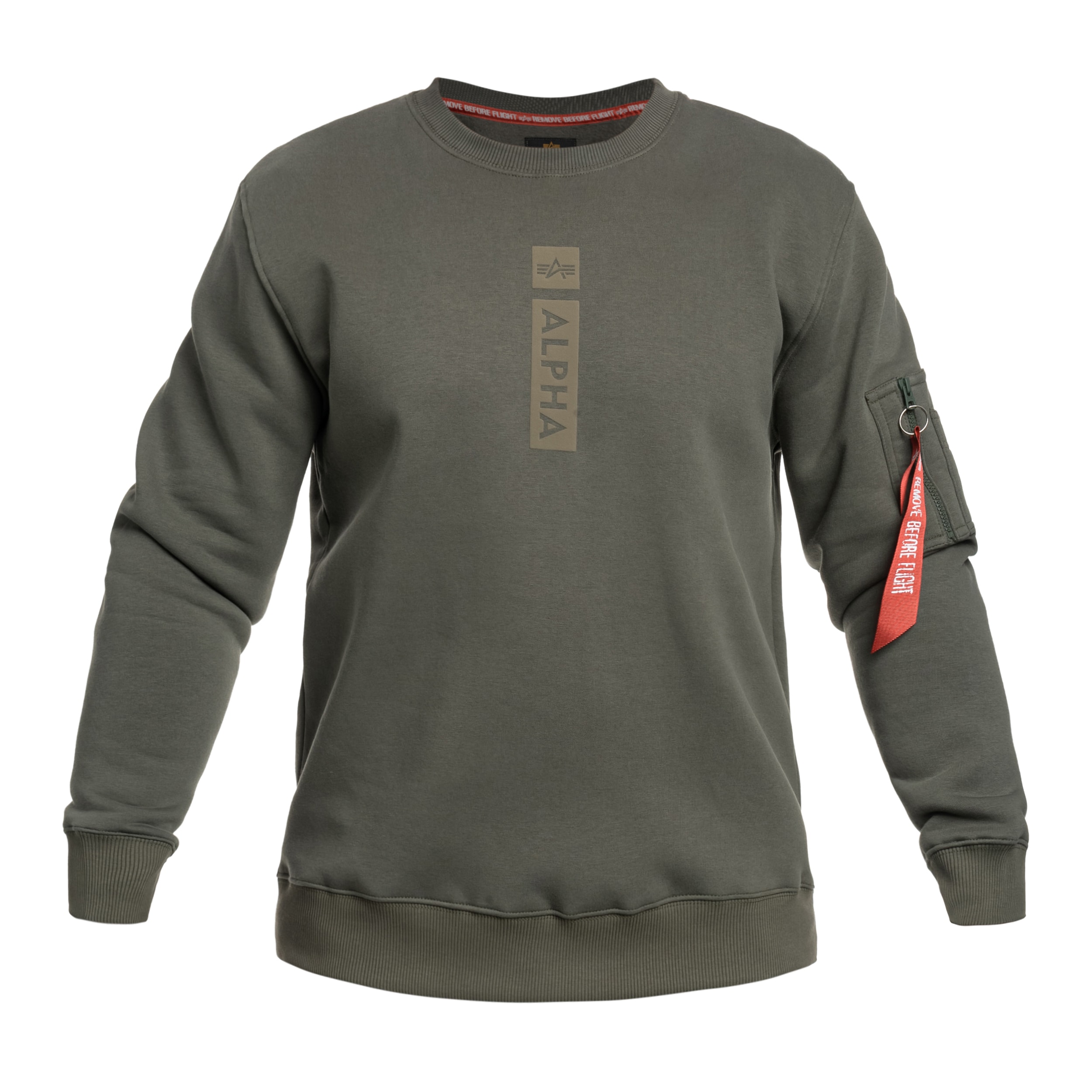 Alpha Industries - Reflective Print Sweatshirt - Dark Olive