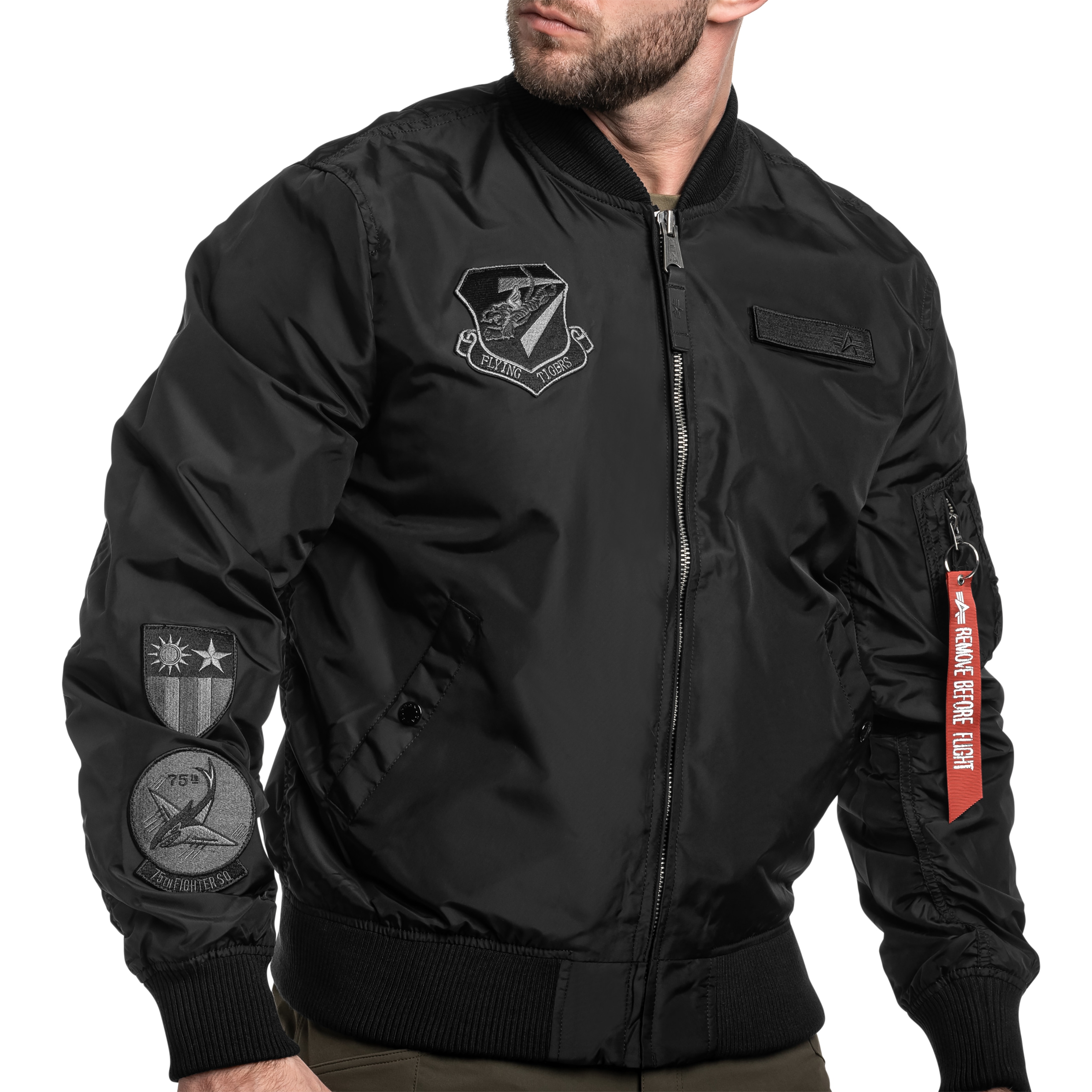 Alpha Industries - MA-1 TT Flying Tigers Jacke - Black