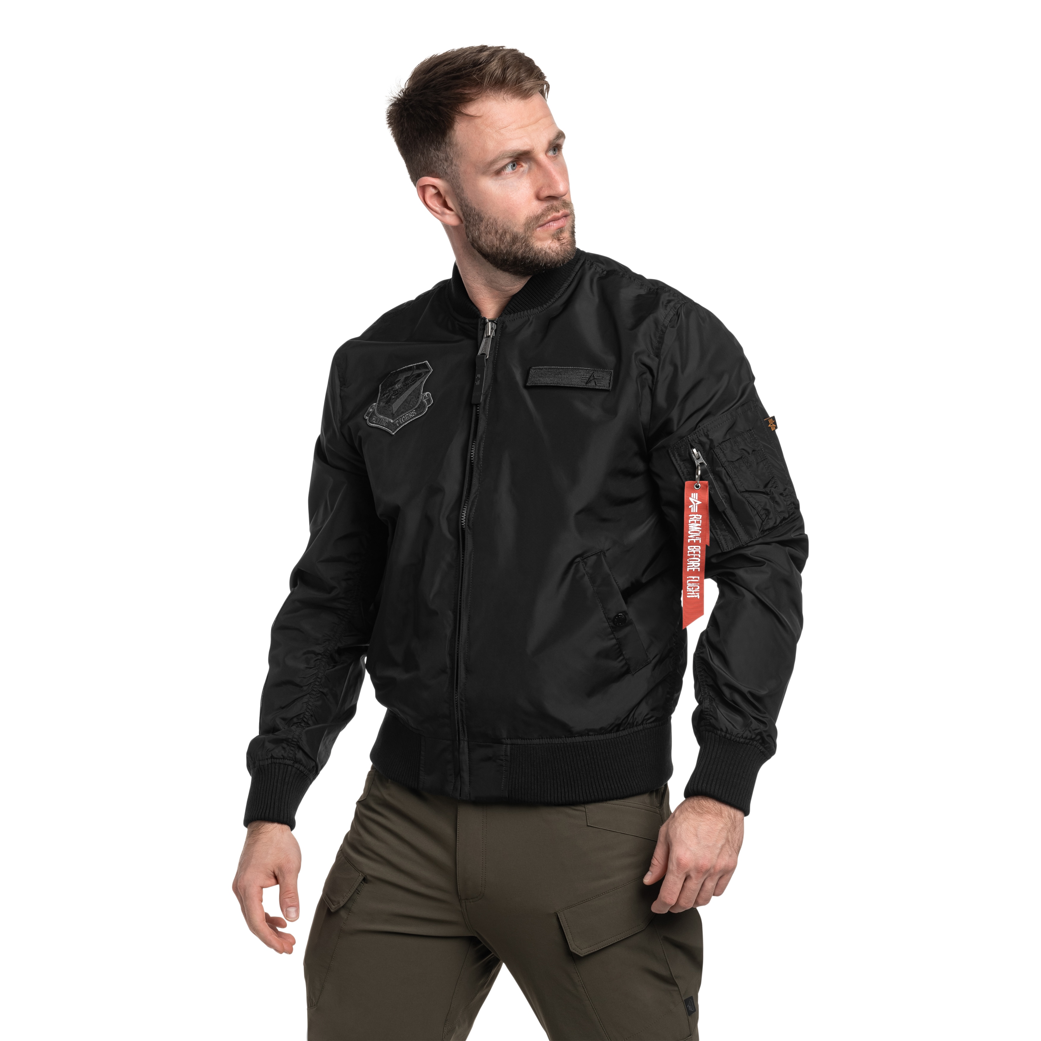 Alpha Industries - MA-1 TT Flying Tigers Jacke - Black