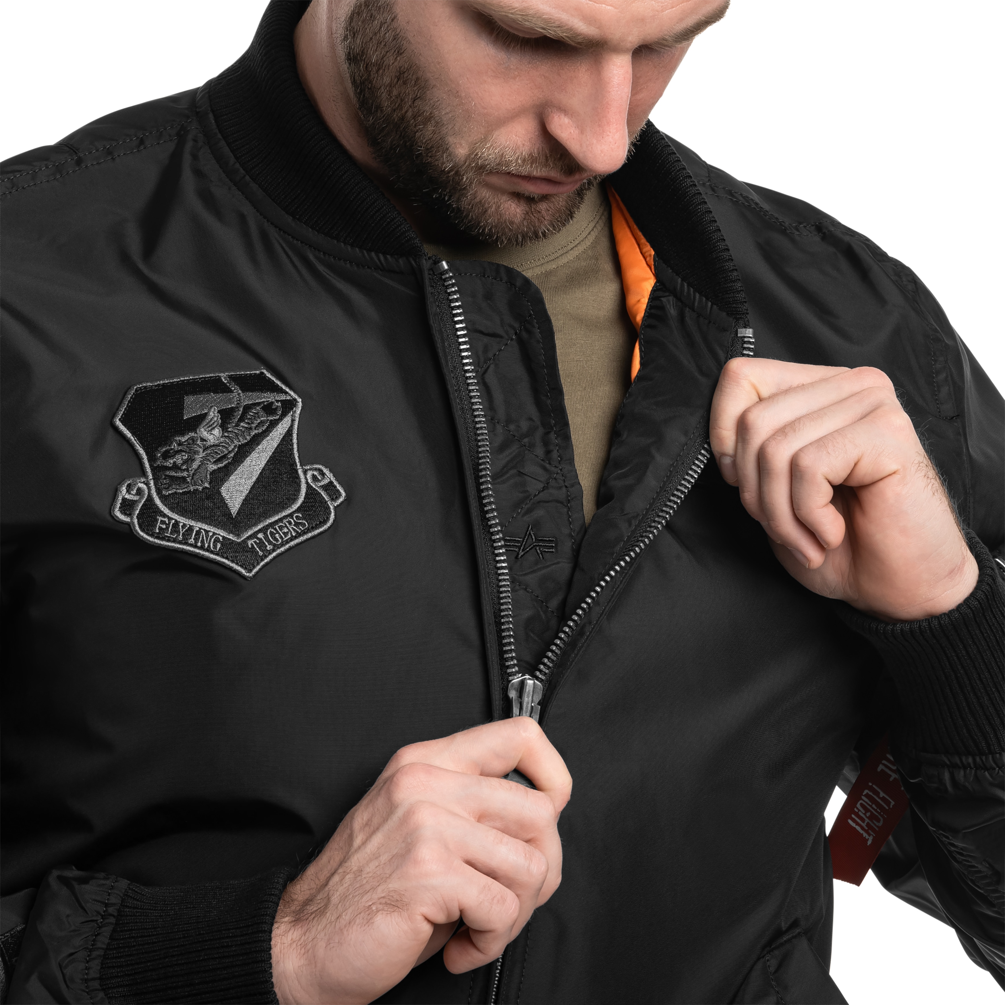 Alpha Industries - MA-1 TT Flying Tigers Jacke - Black