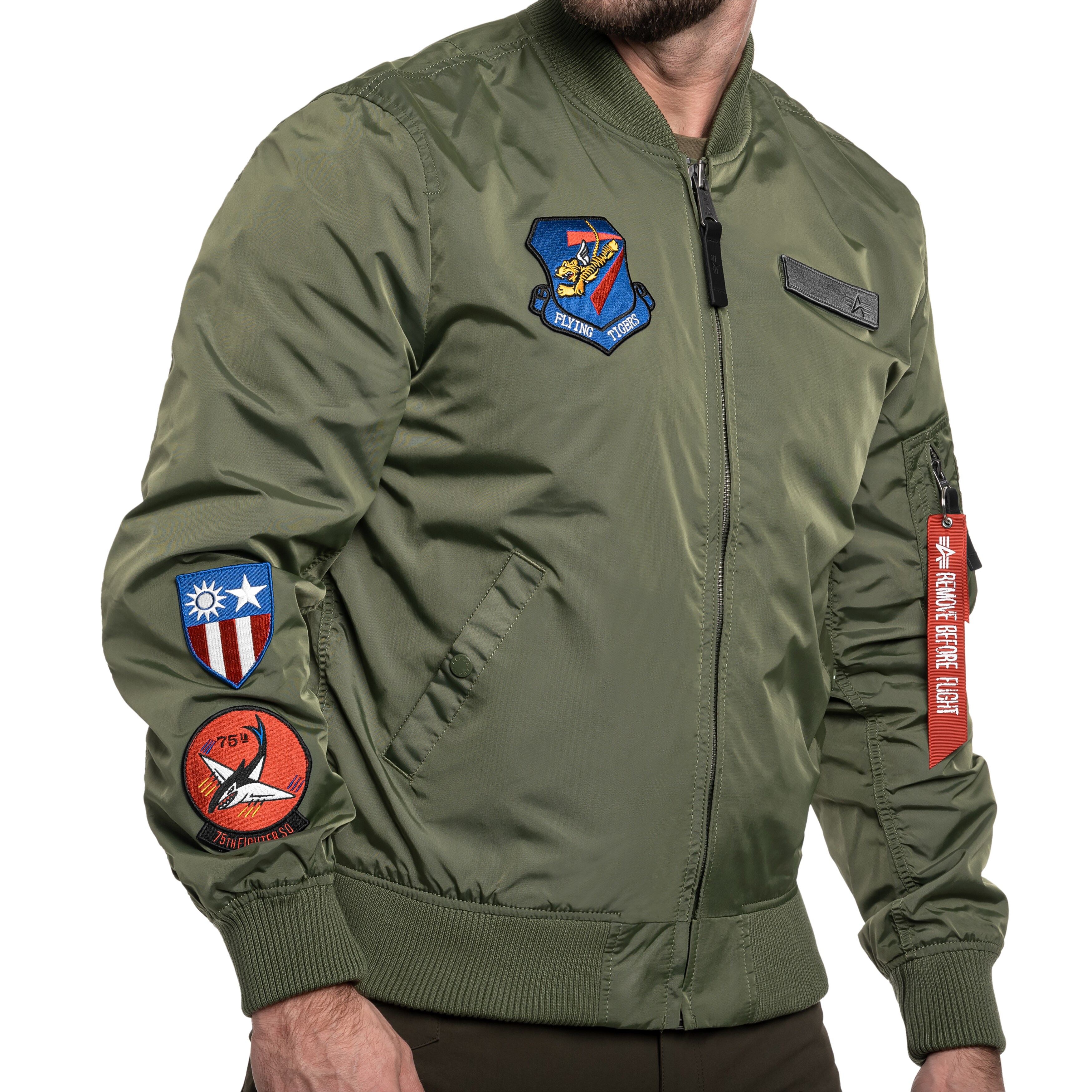 Alpha Industries - MA-1 TT Flying Tigers Jacke - Sage Green