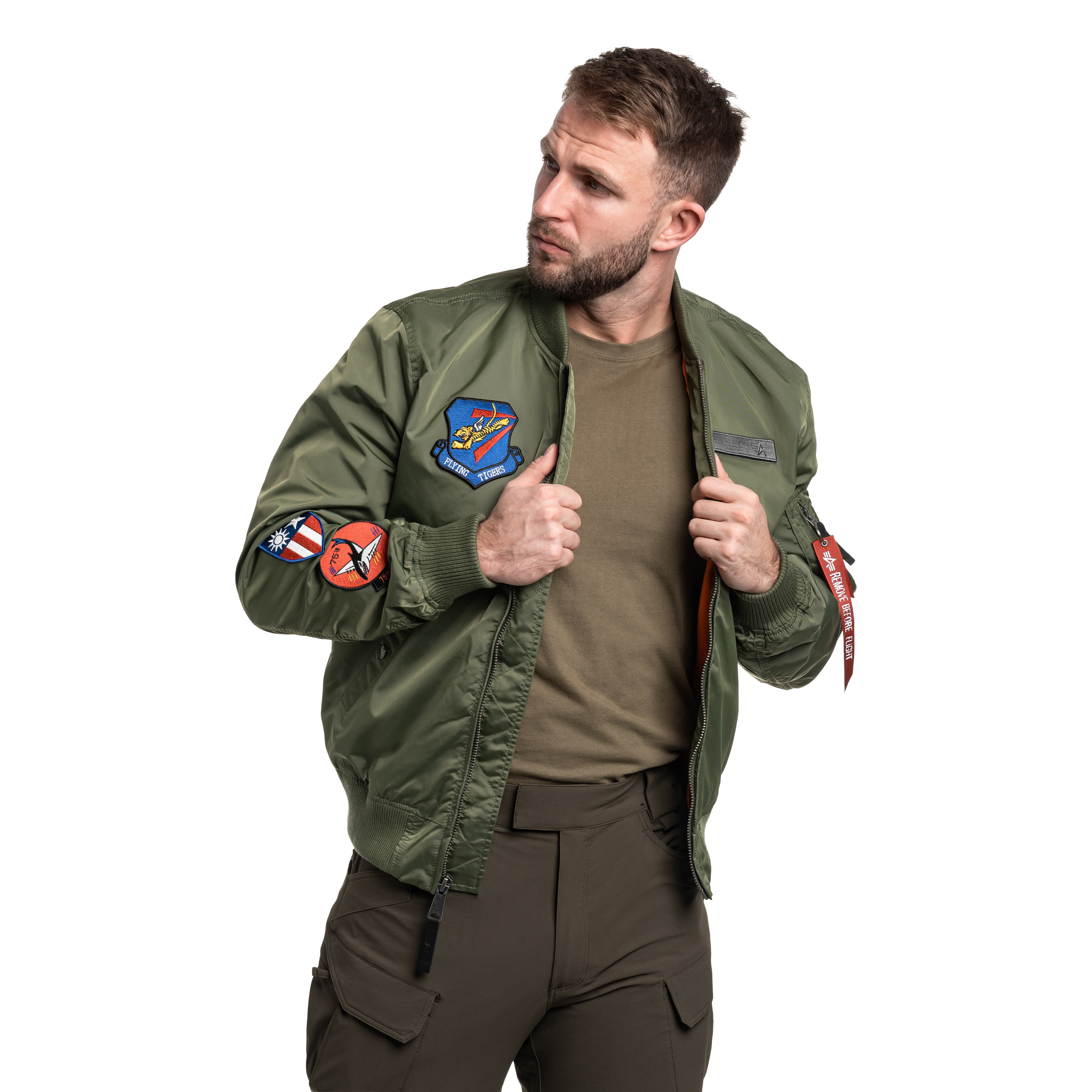 Alpha Industries - MA-1 TT Flying Tigers Jacke - Sage Green