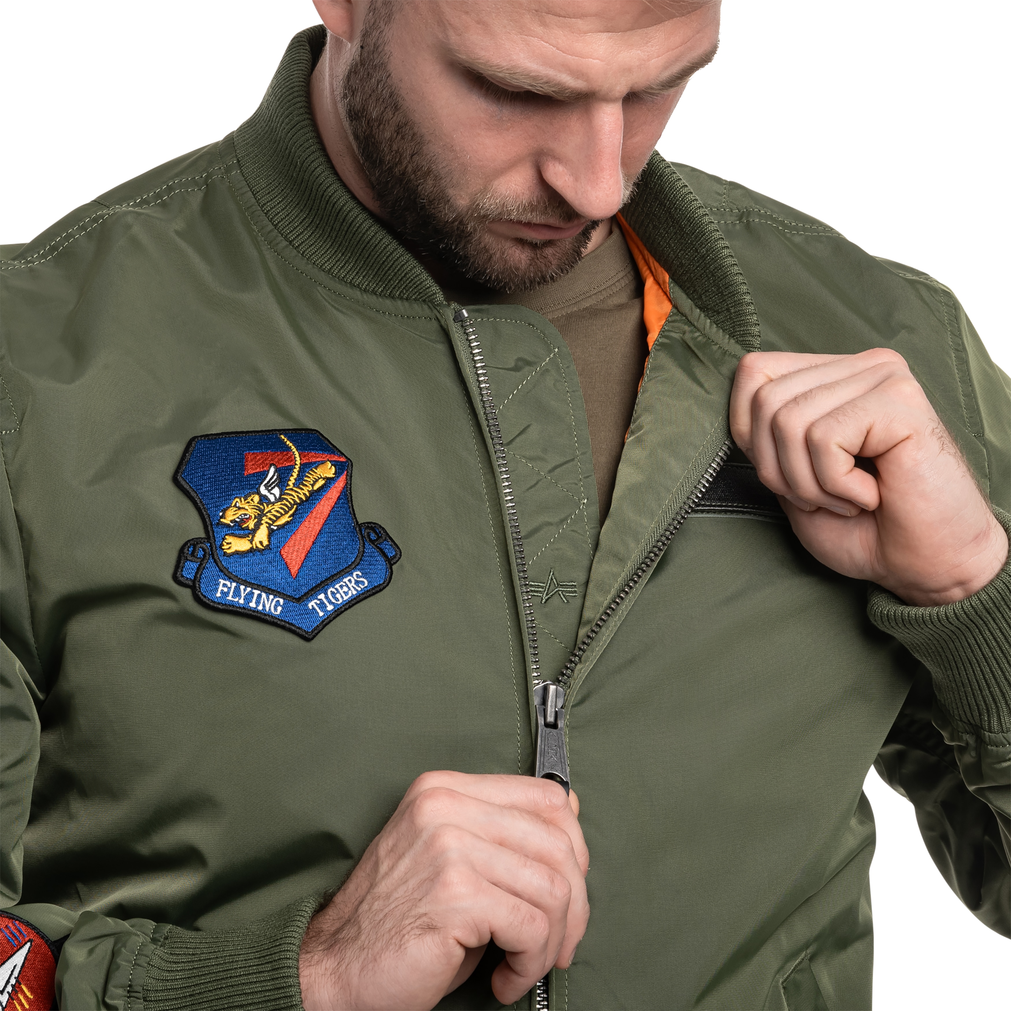 Alpha Industries - MA-1 TT Flying Tigers Jacke - Sage Green