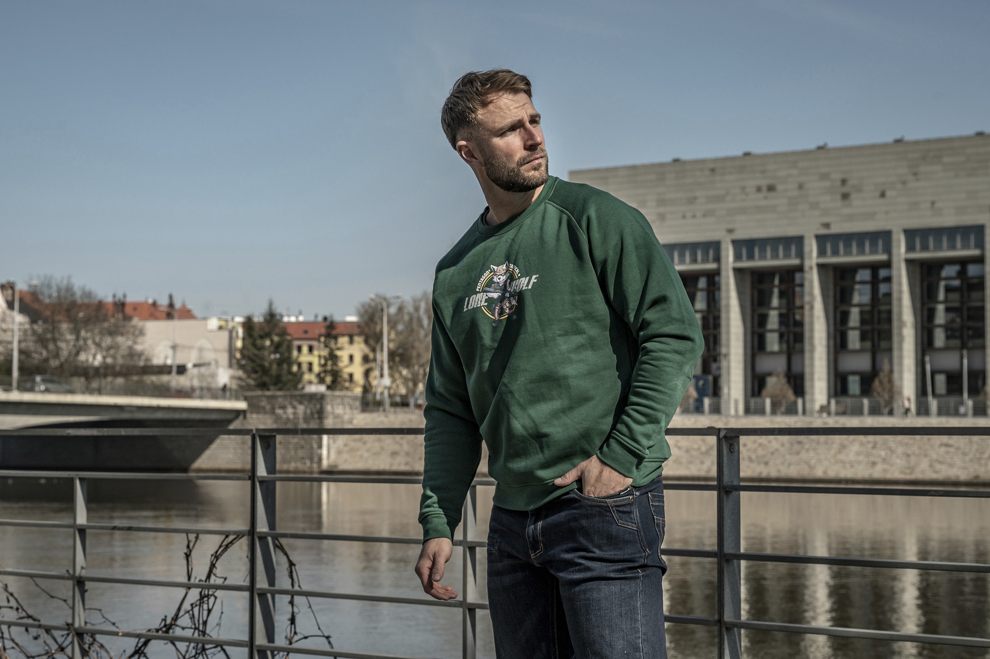 Pentagon - Hawk Lone Wolf Sweatshirt - Springbok Green
