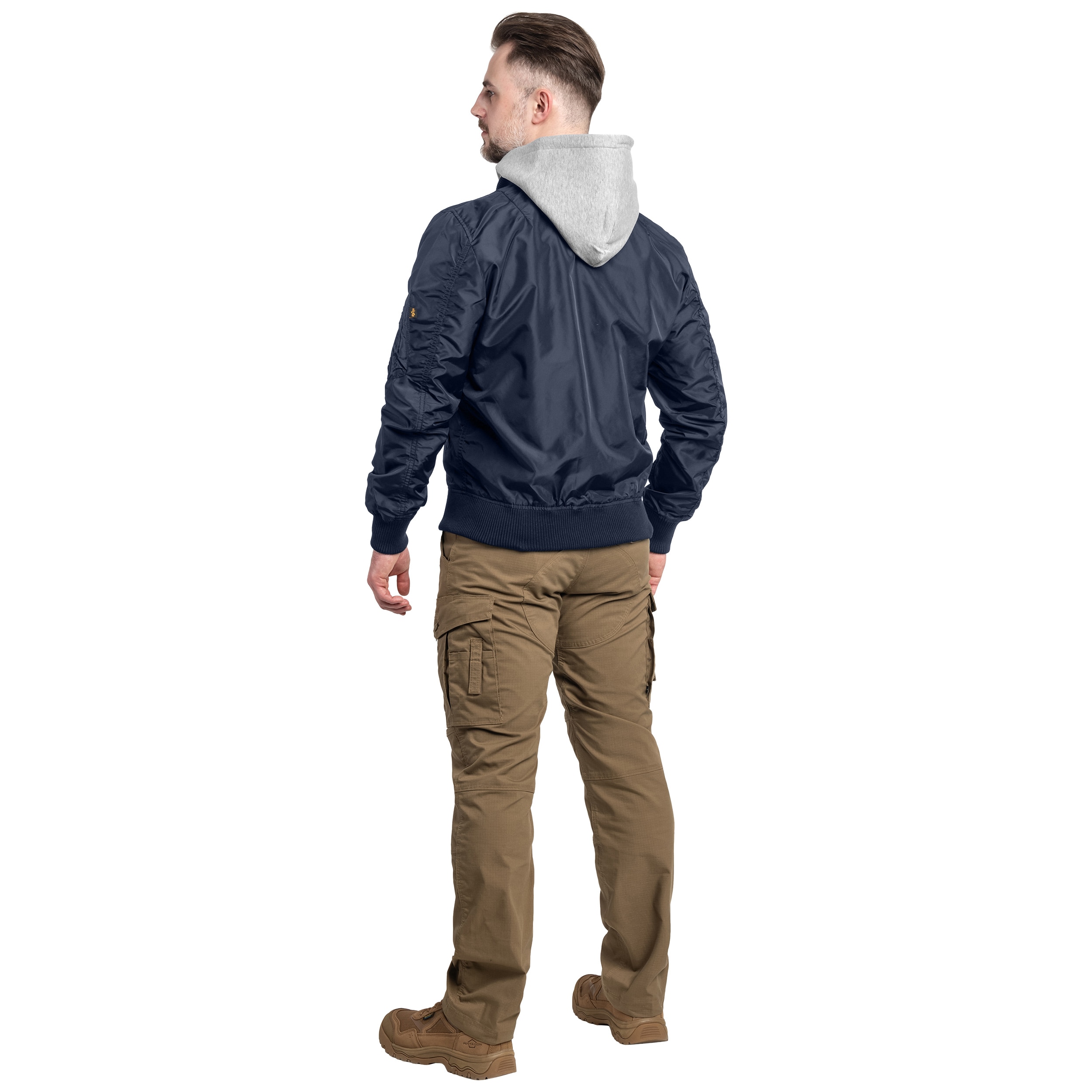 Alpha Industries - MA-1 TT Hood Jacke - Replica Blue