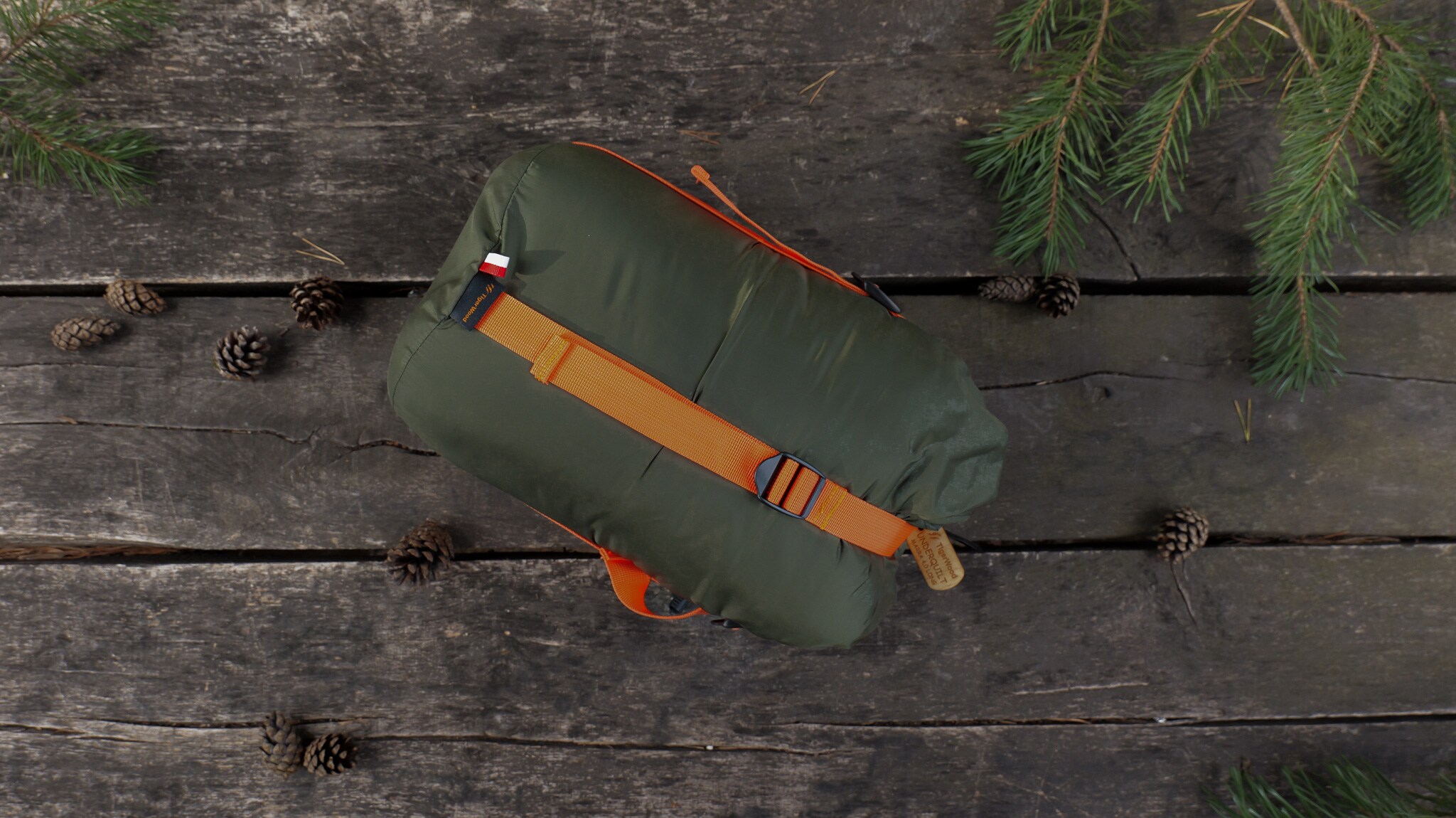 TigerWood - Underquilt Marra 4.0 - Isolationsdecke für Hängematte 200 cm - Rescue/Olive