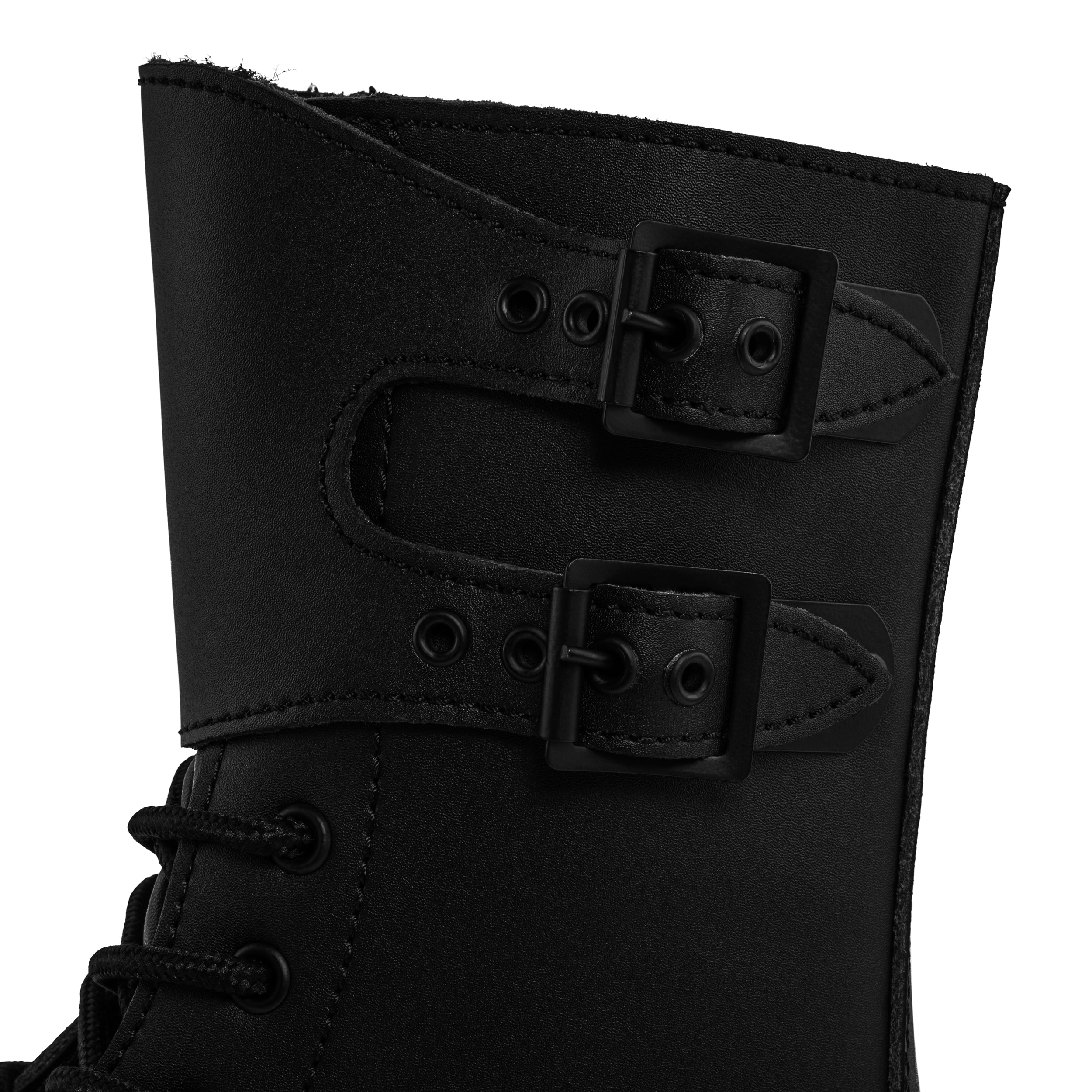 Mil-Tec - French Action Leather Combat Boots - Schuhe - Black