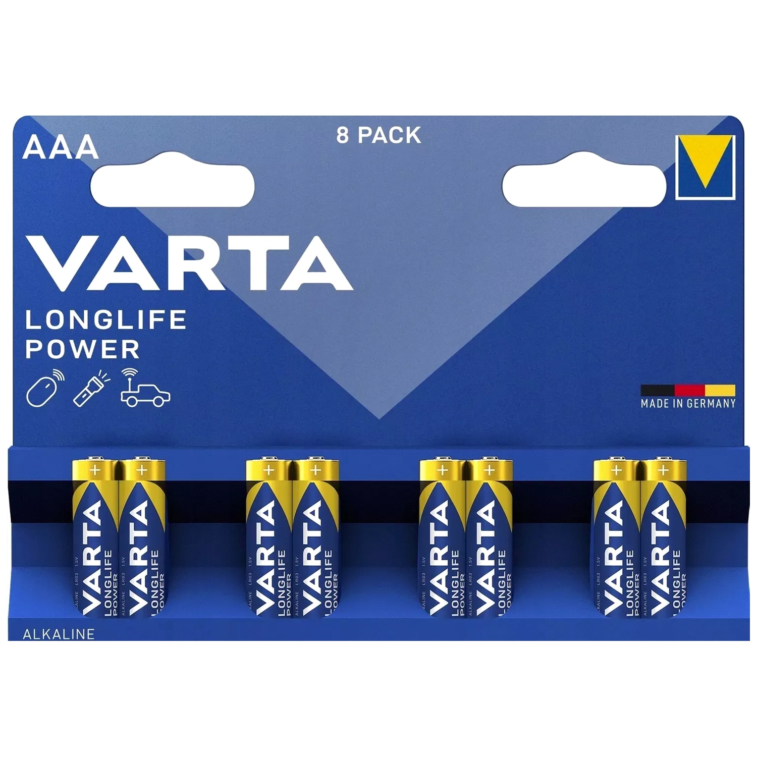 Varta - Longlife Power LR03 AAA Alkalische Batterie - 8 Stk.