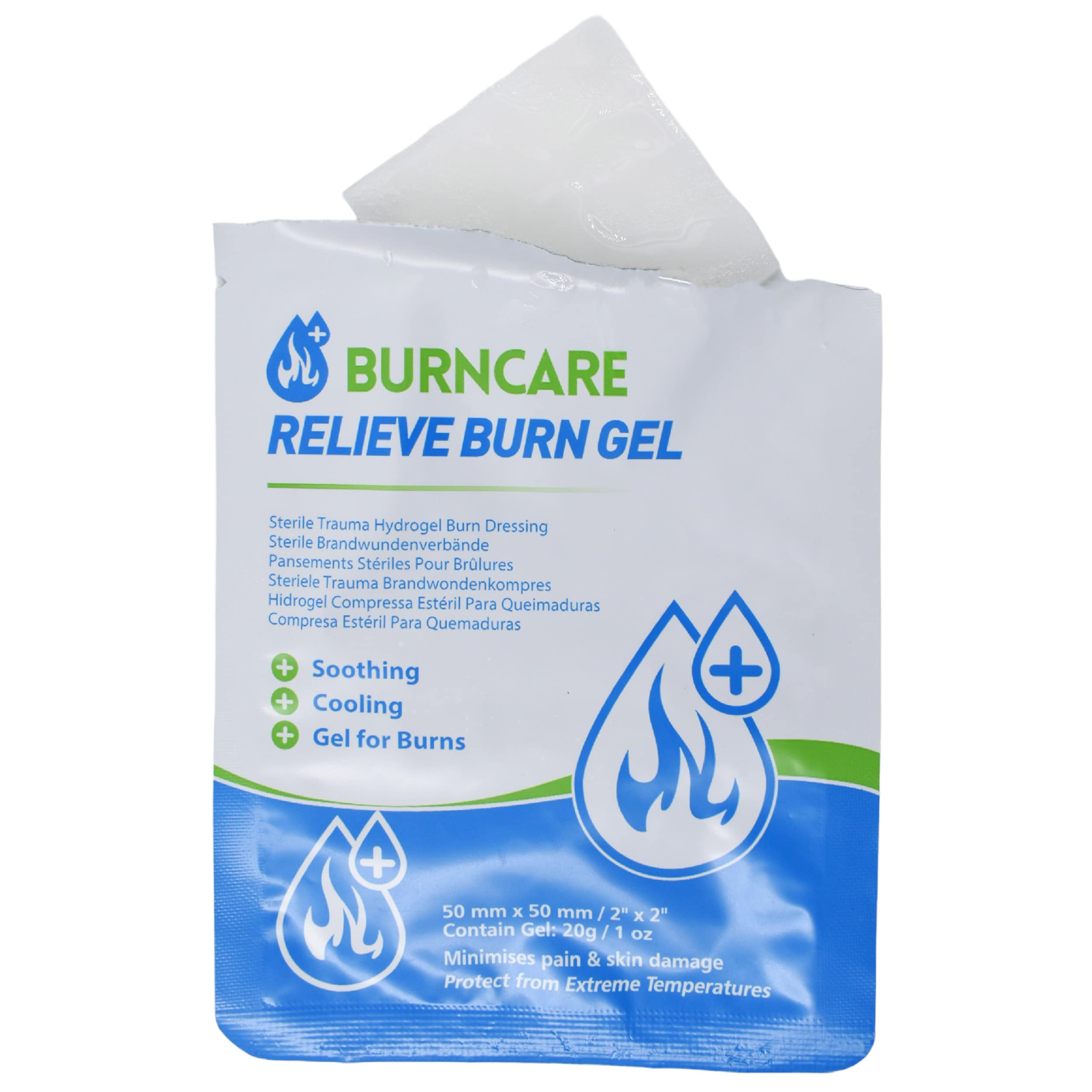 Roosin - Burncare Relieve Burn Gel Hydrogel-Verband 5 x 5 cm