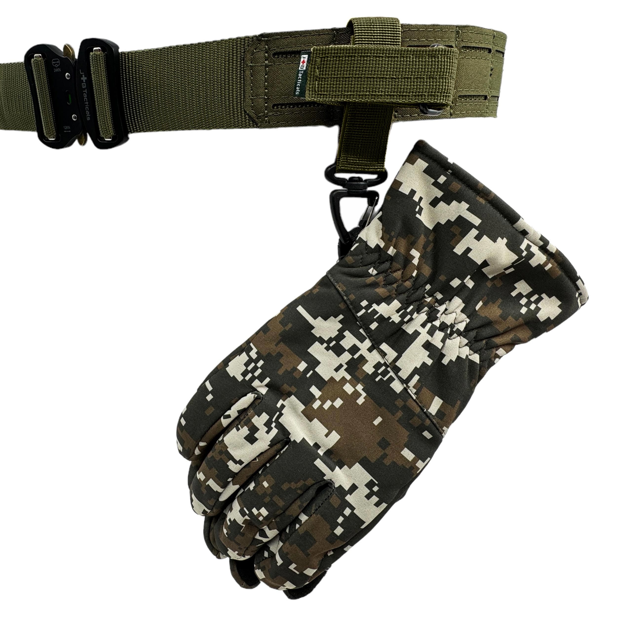 JB Tacticals - MOLLE Handschuhhalter mit Karabiner - Grün