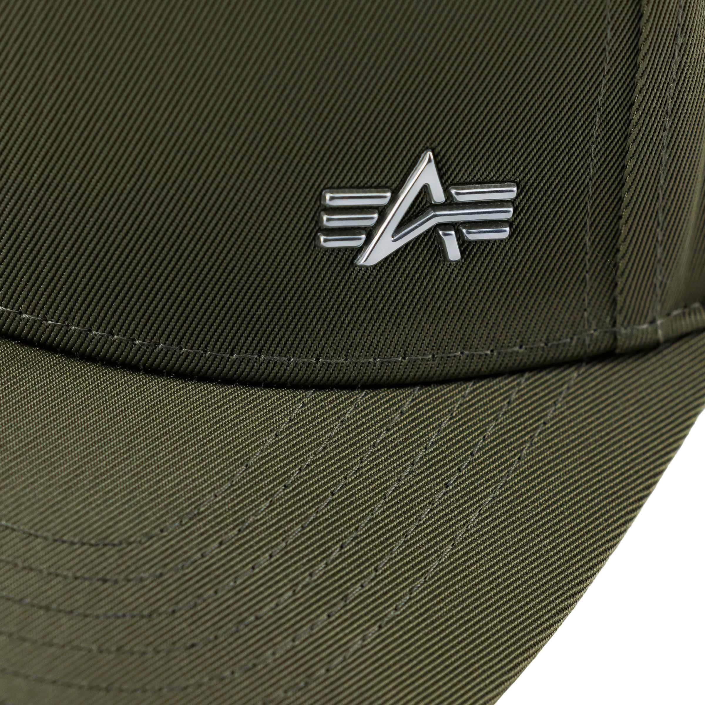 Alpha Industries - Metal Label Cap - Basecap - Dark Olive