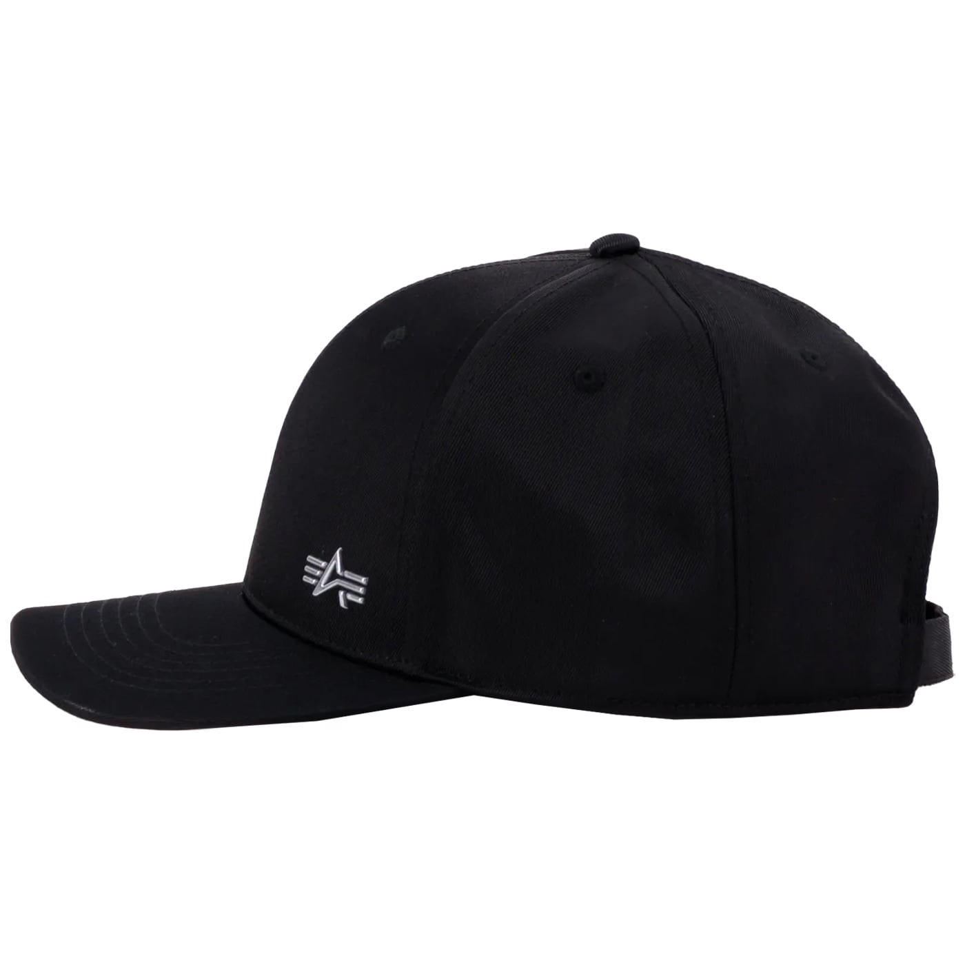 Alpha Industries - Metal Label Cap - Basecap - Black/Metallic Silver