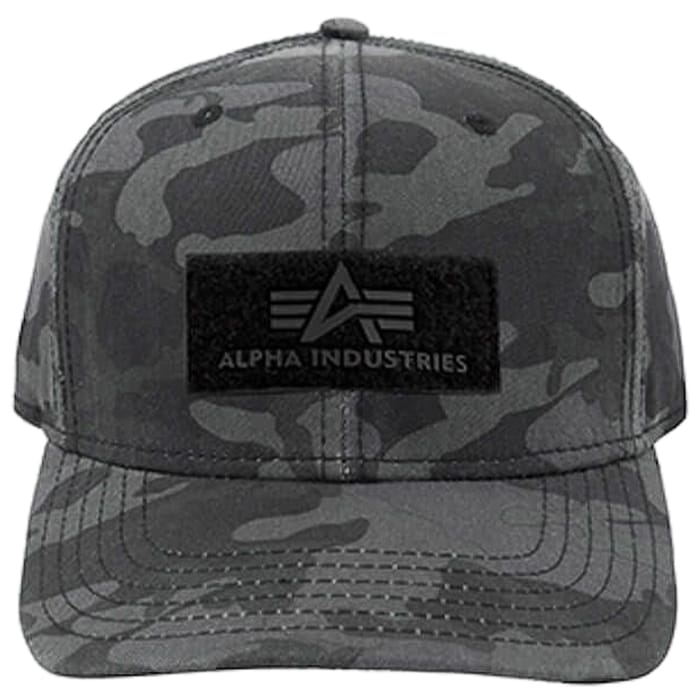 Alpha Industries - Velcro Cap - Basecap - Black Camo