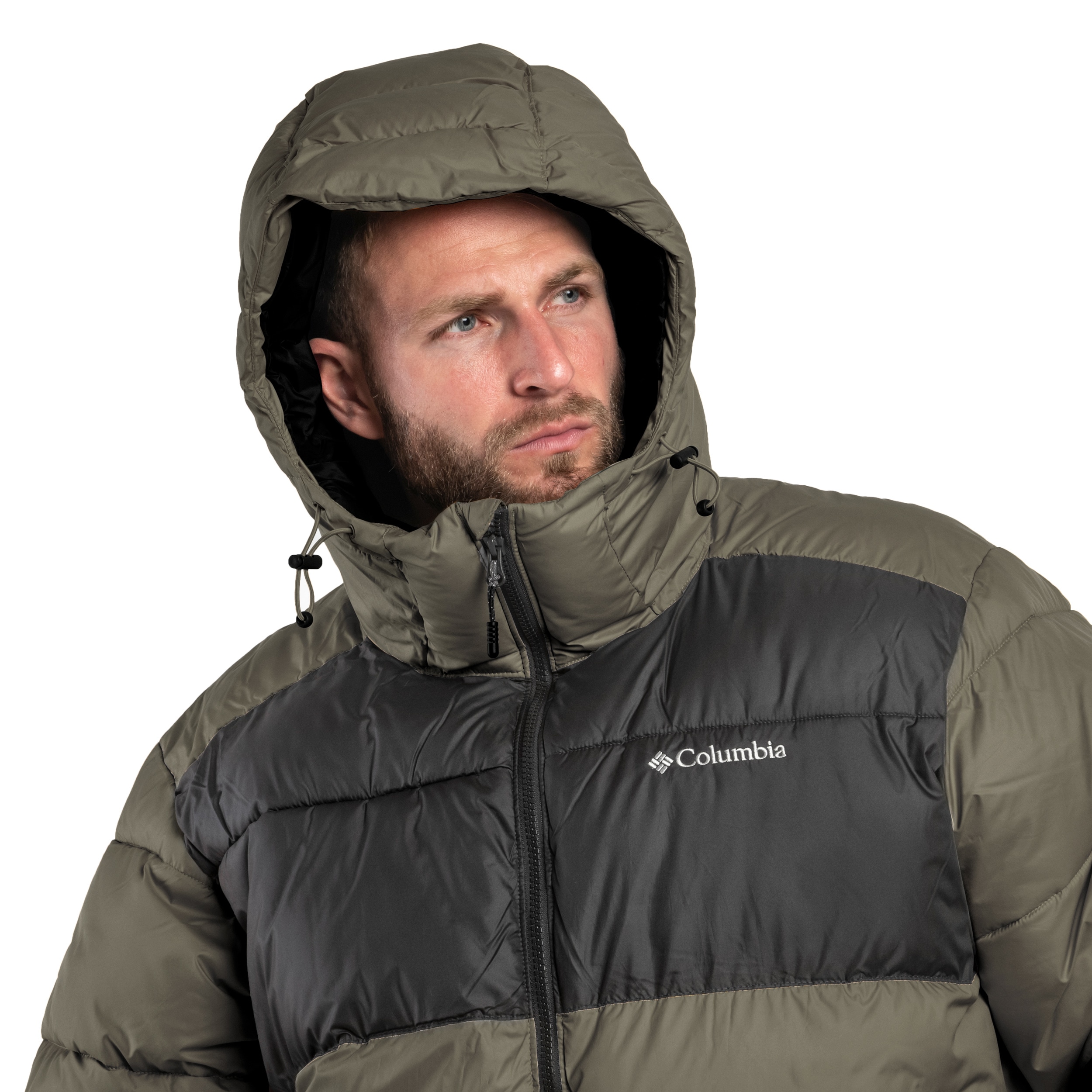 Columbia - Pike Lake II Hooded Puffer Jacke - Stone Green/Shark