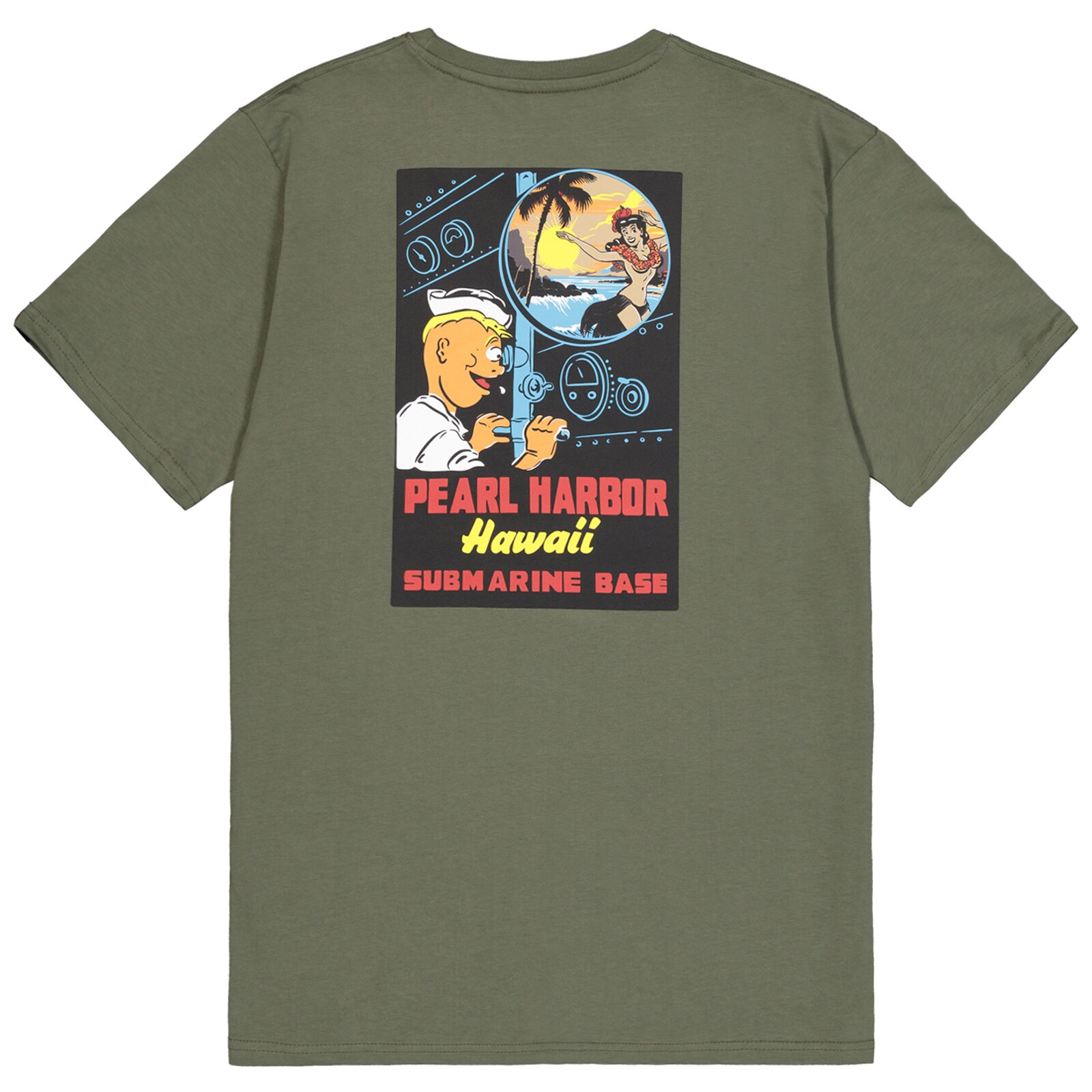 Alpha Industries - Pearl Harbor Back Print T-Shirt - Dark Olive