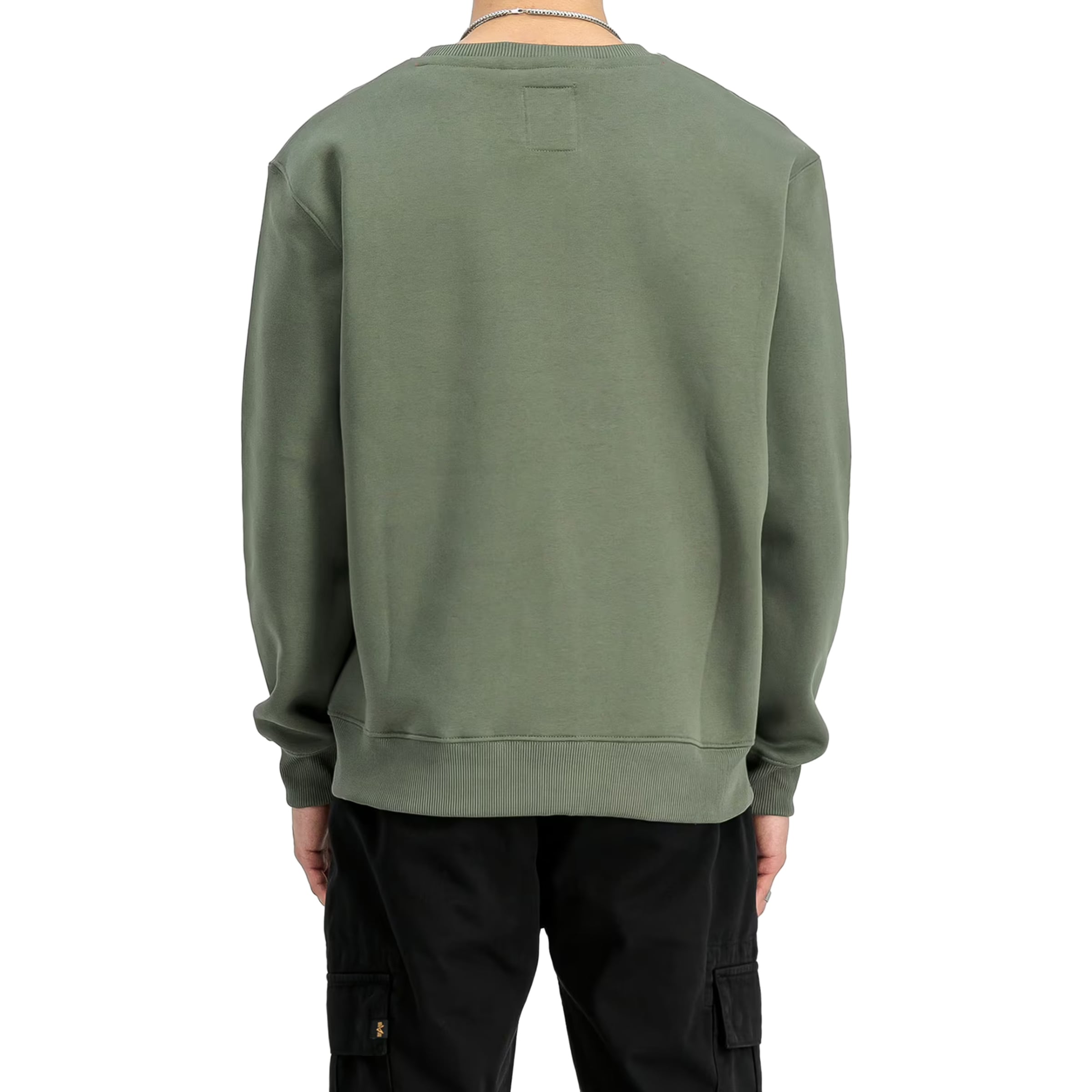 Alpha Industries - Basic Pullover kleines Logo Sweatshirt - Dark Olive