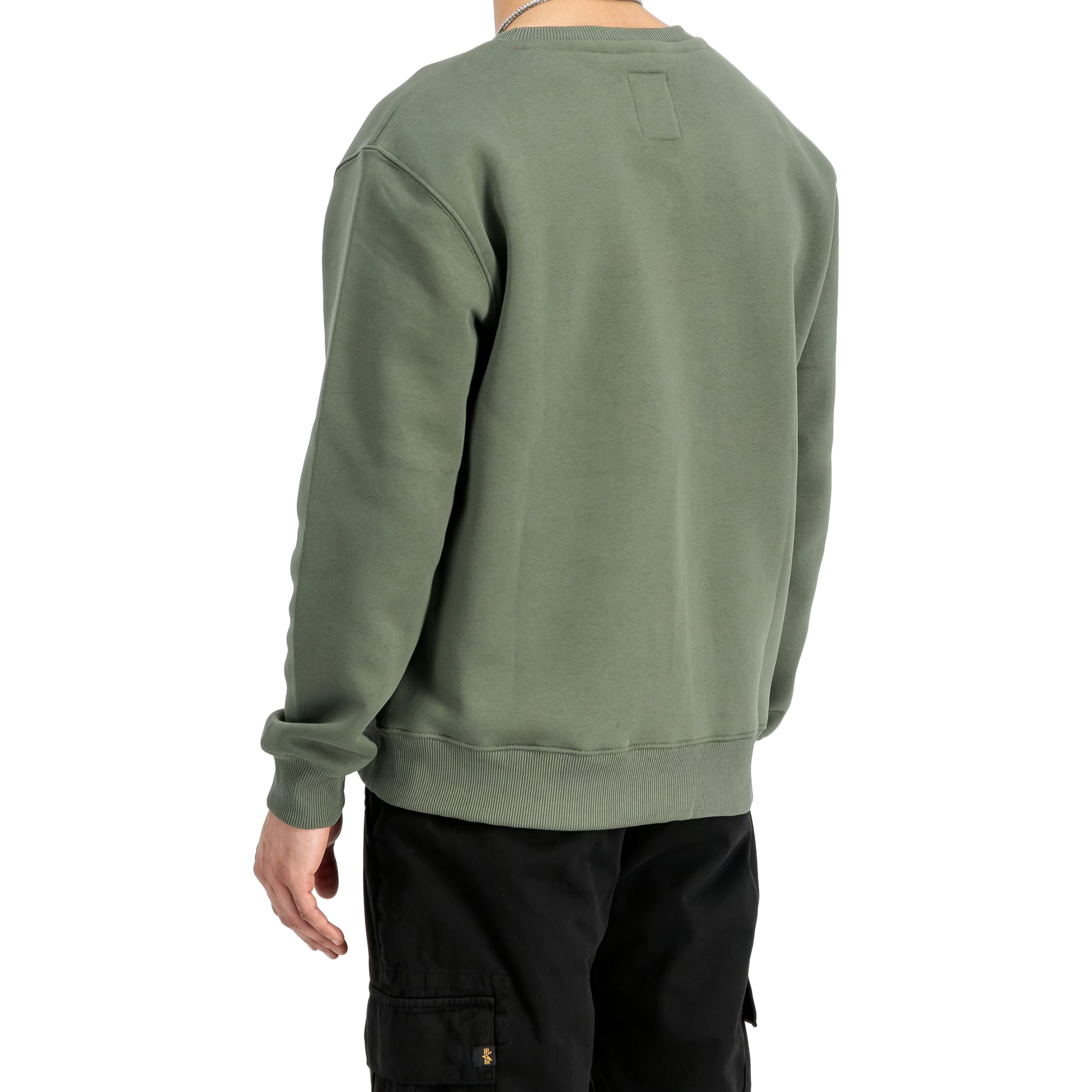 Alpha Industries - Basic Pullover kleines Logo Sweatshirt - Dark Olive