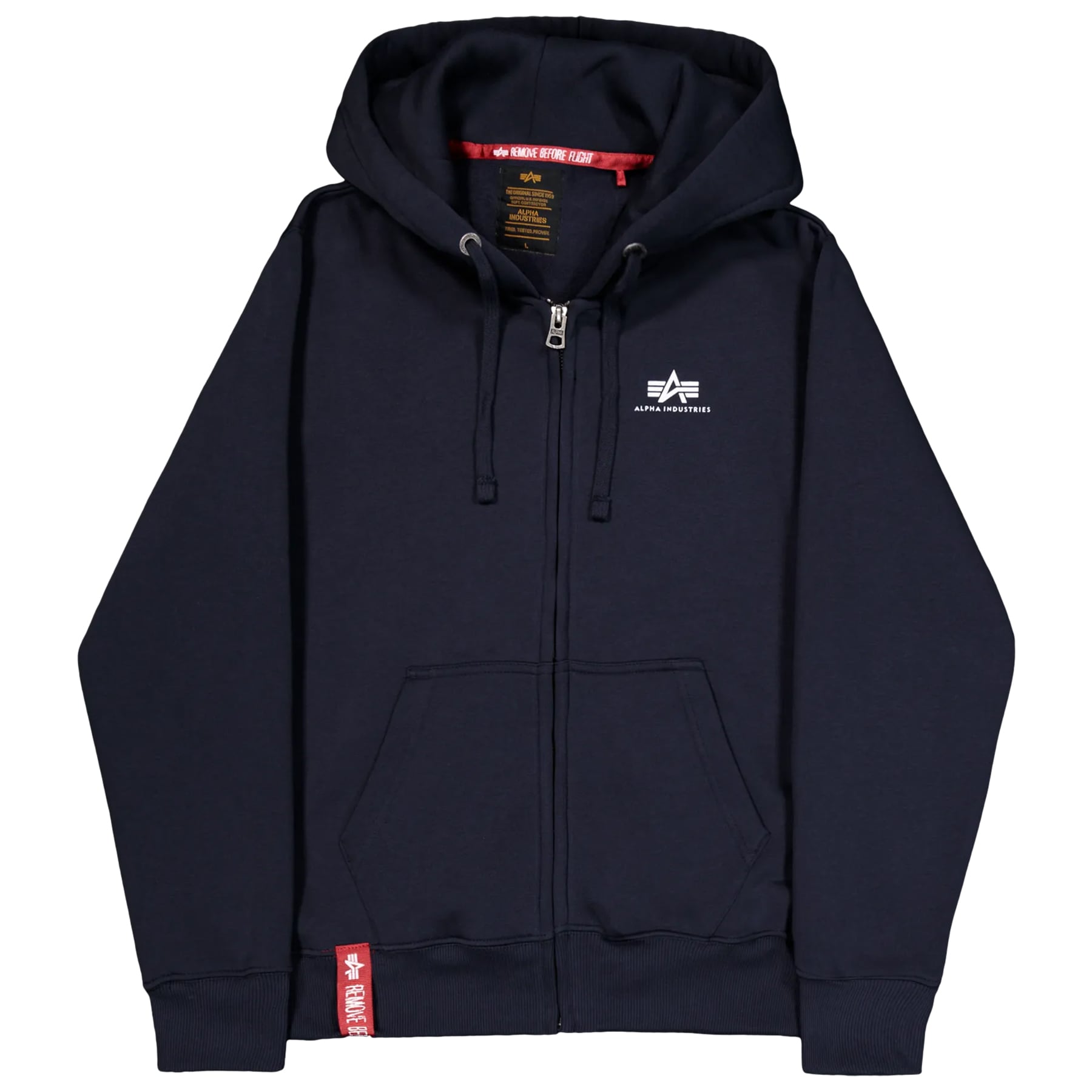 Alpha Industries - Basic Zip Hoody Small Logo - Sweatshirt - Replica Blue