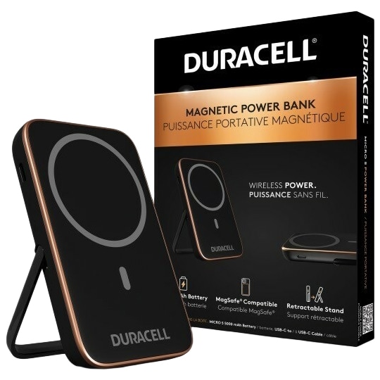 Duracell - Micro5 Magsafe Powerbank 5000 mAh - Black