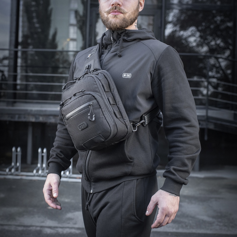 M-Tac - Cross Bag Slim Elite Hex - Umhängetasche - Black