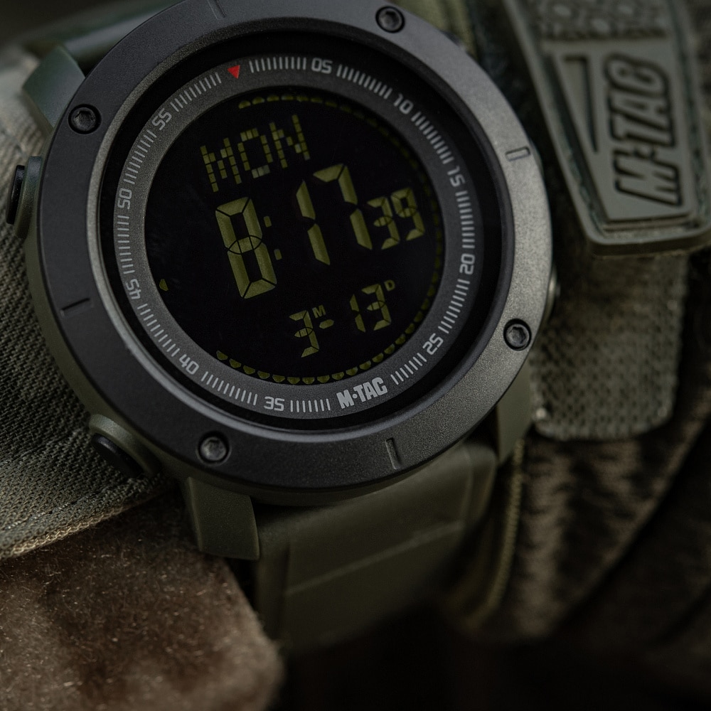 M-Tac taktische Uhr mit Kompass 2095 - Army Green