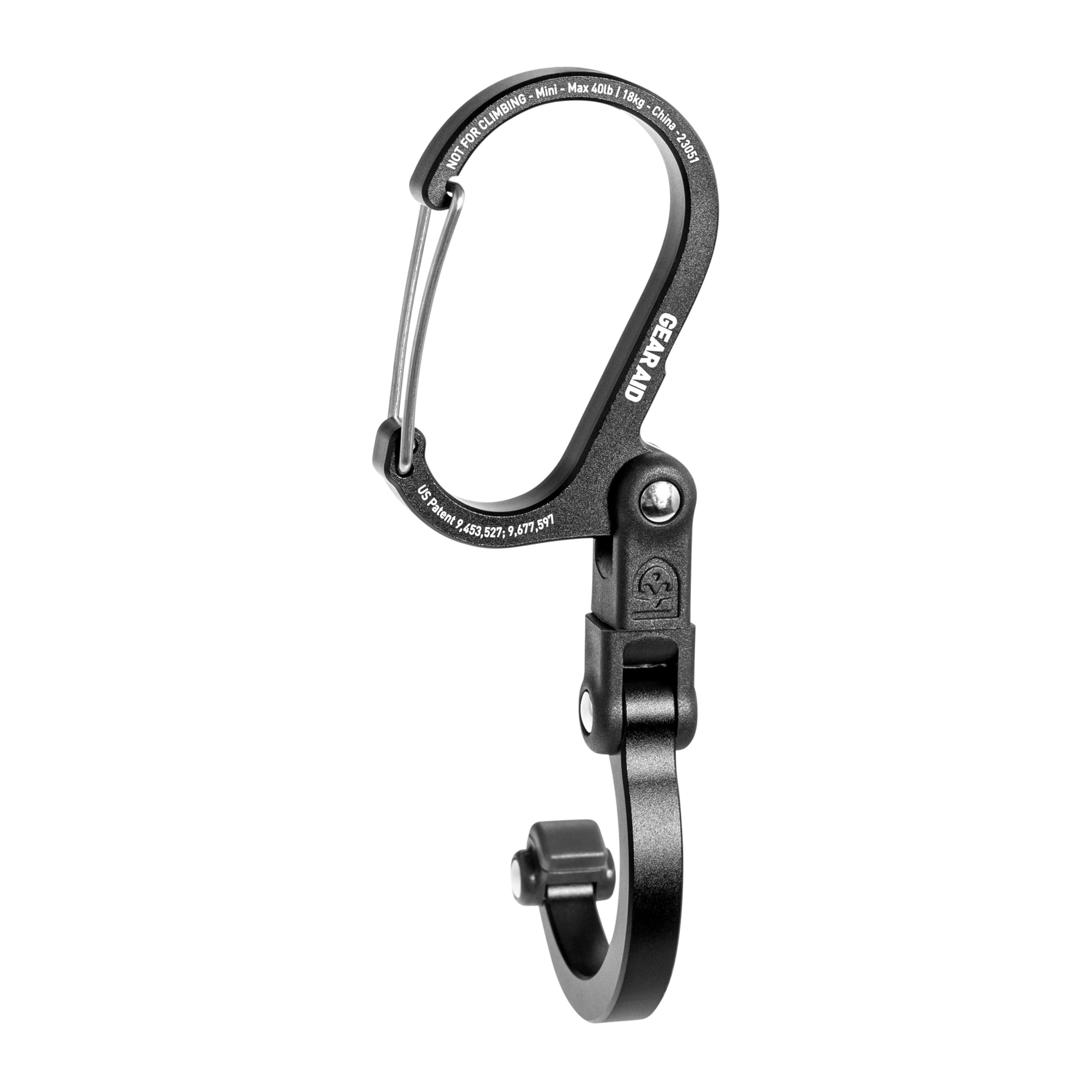 Gear Aid - Heroclip Mini Karabiner - Stealth Black