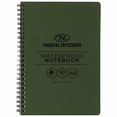 Highlander - Forces A5 148 x 210 mm Wasserfestes Notizbuch - Olive
