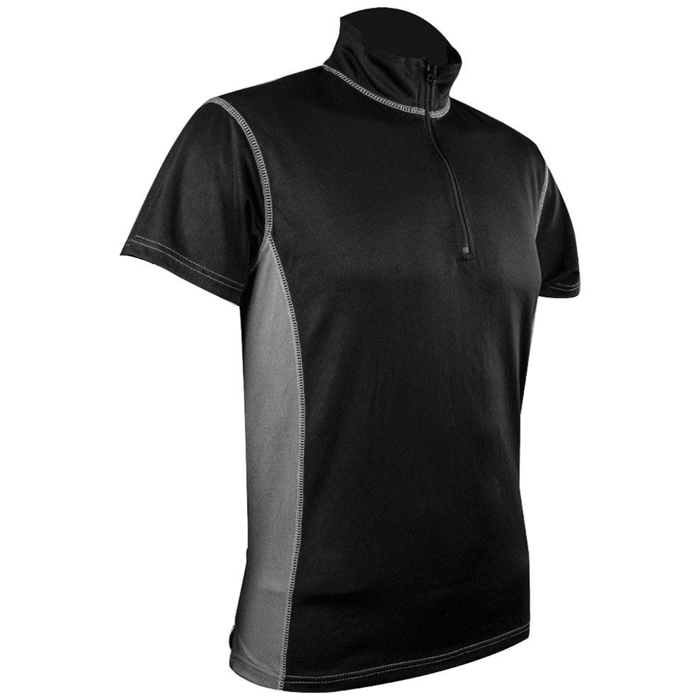 Highlander - Forces Protech Zip Neck Base Layer - Thermo-T-Shirt - Black/Grey