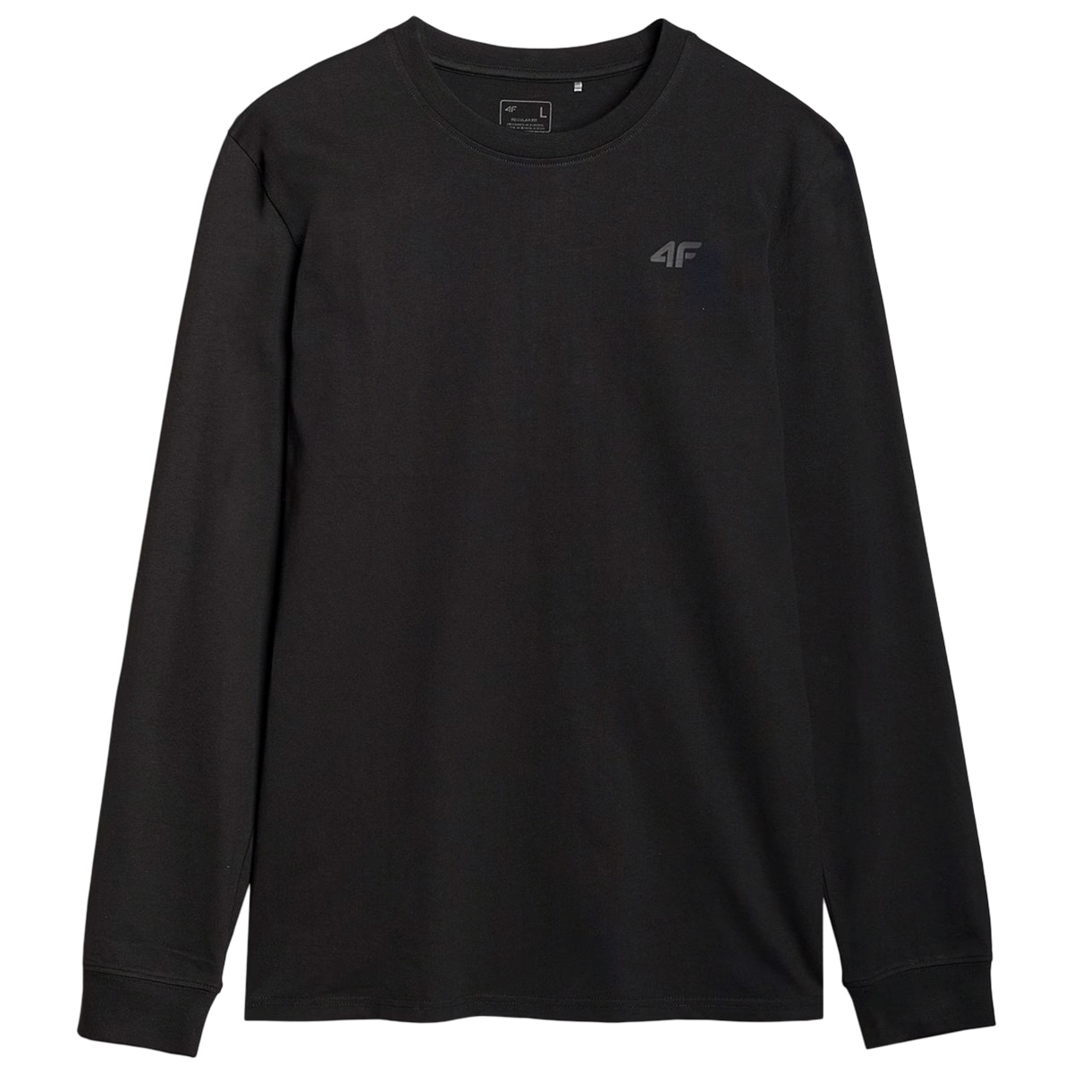 4F - Longsleeve Regular - Langarmshirts - Schwarz