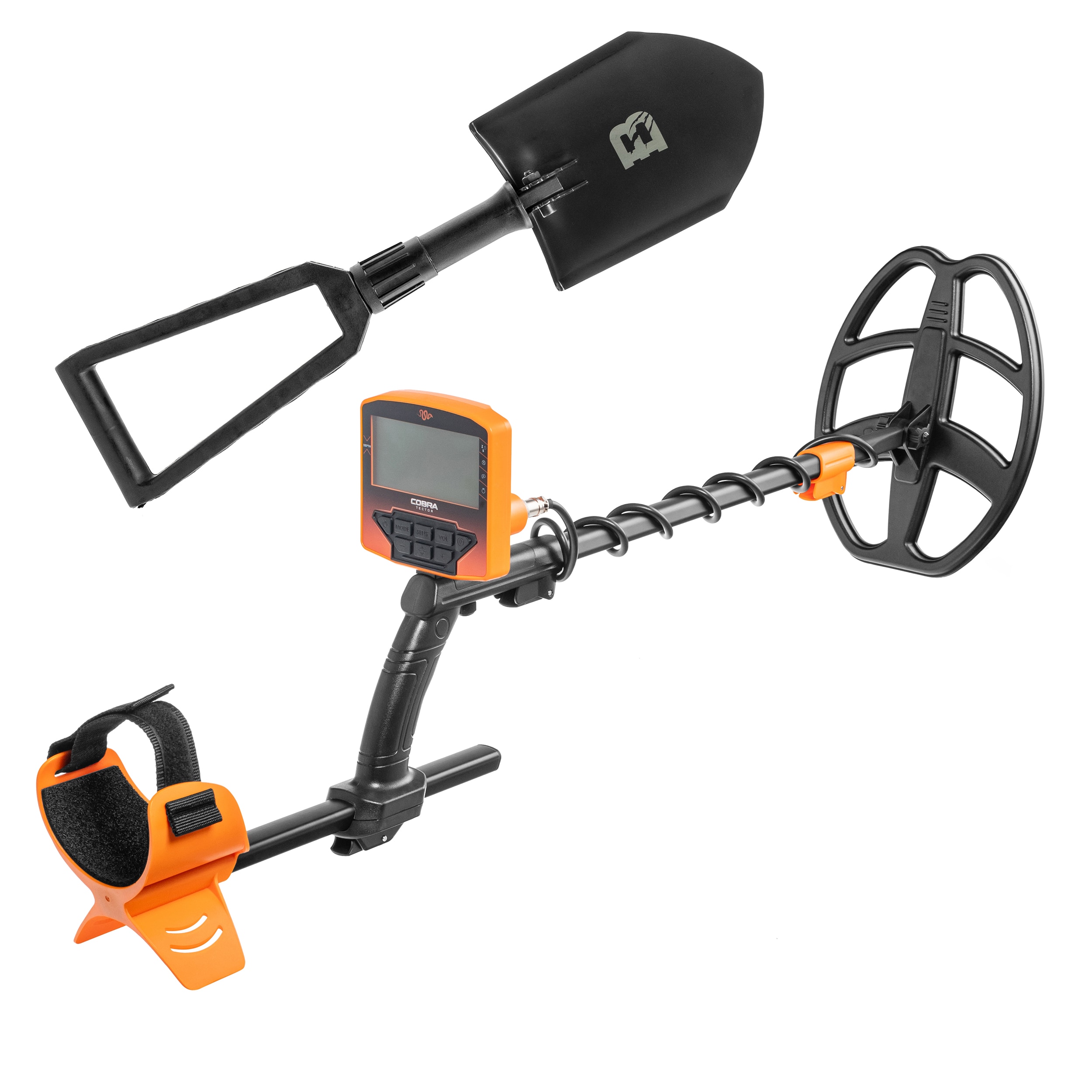 Cobra Tector Rush Metalldetektor + Badger Outdoor US Army Klappspaten - Set
