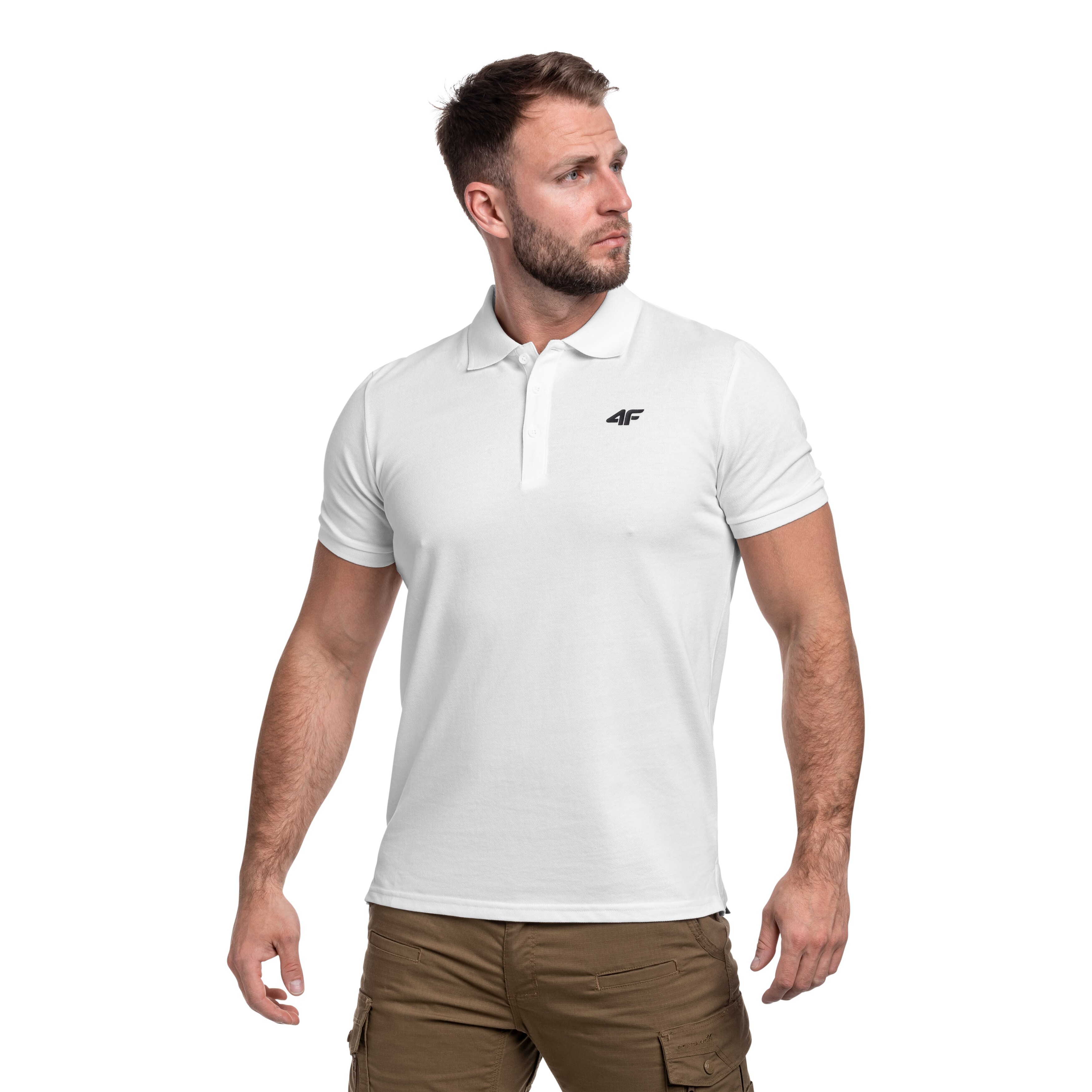 4F - M366 Poloshirt - Weiß