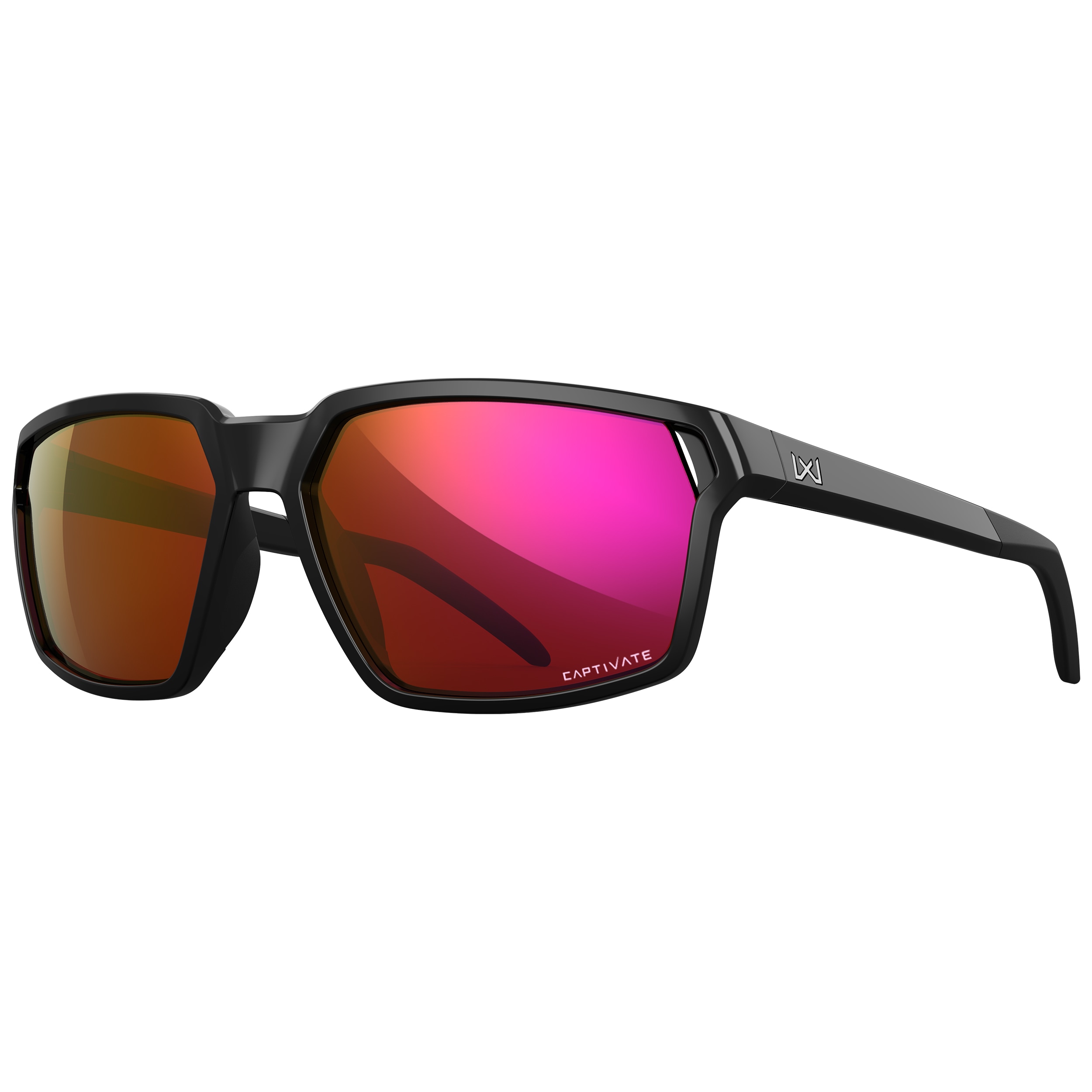 Wiley X - Sierra Gloss Black Frame Taktische Schutzbrille - Red Mirror