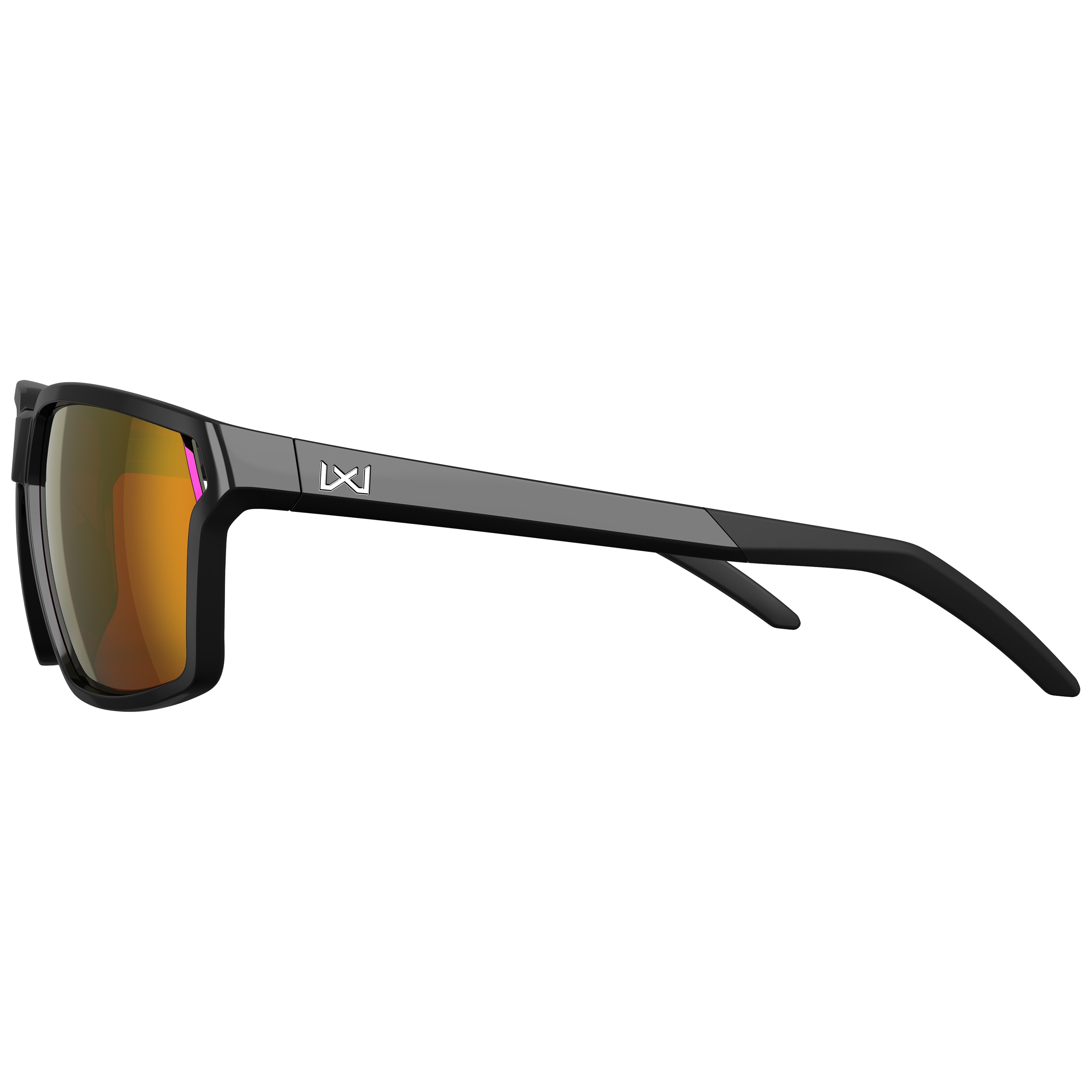 Wiley X - Sierra Gloss Black Frame Taktische Schutzbrille - Red Mirror