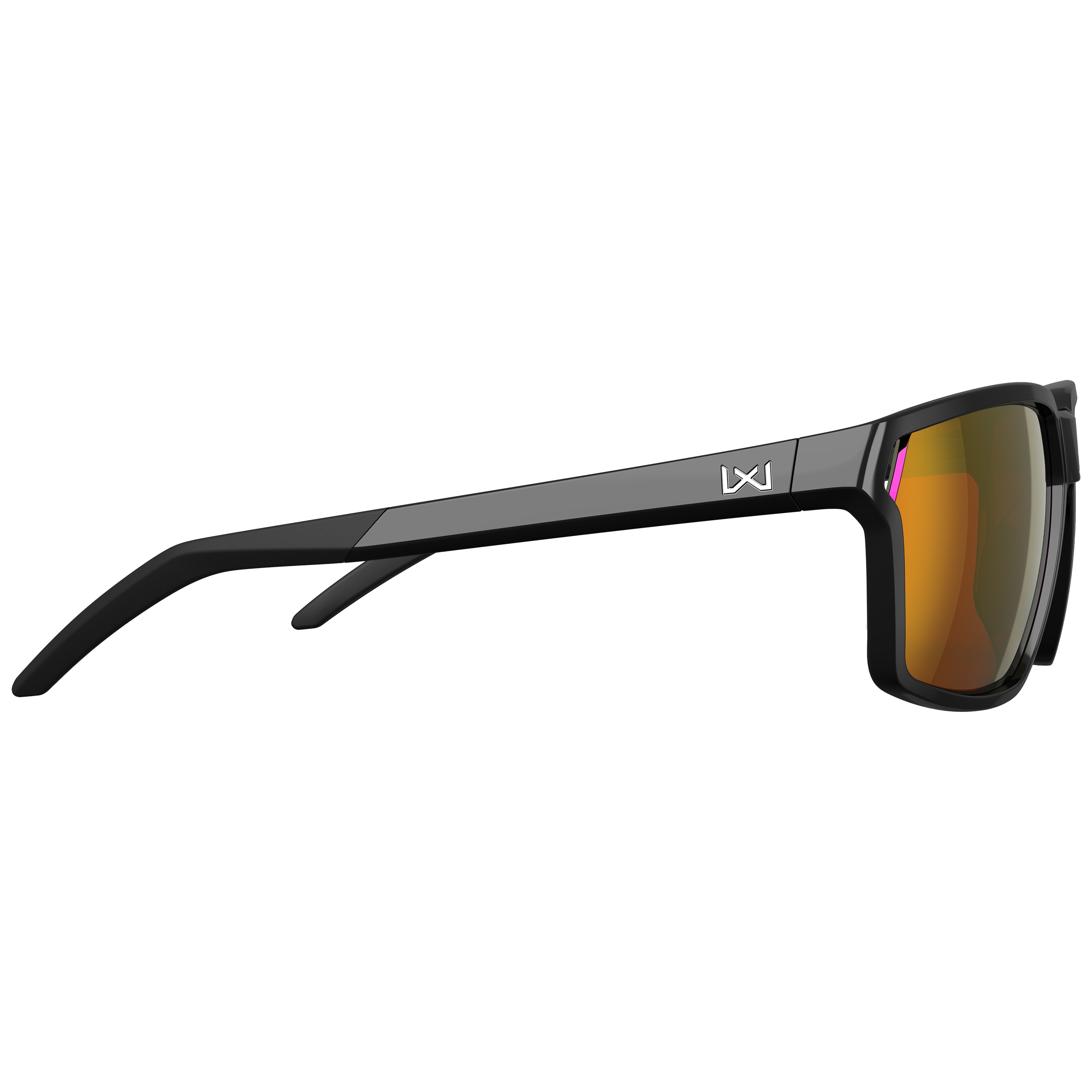 Wiley X - Sierra Gloss Black Frame Taktische Schutzbrille - Red Mirror