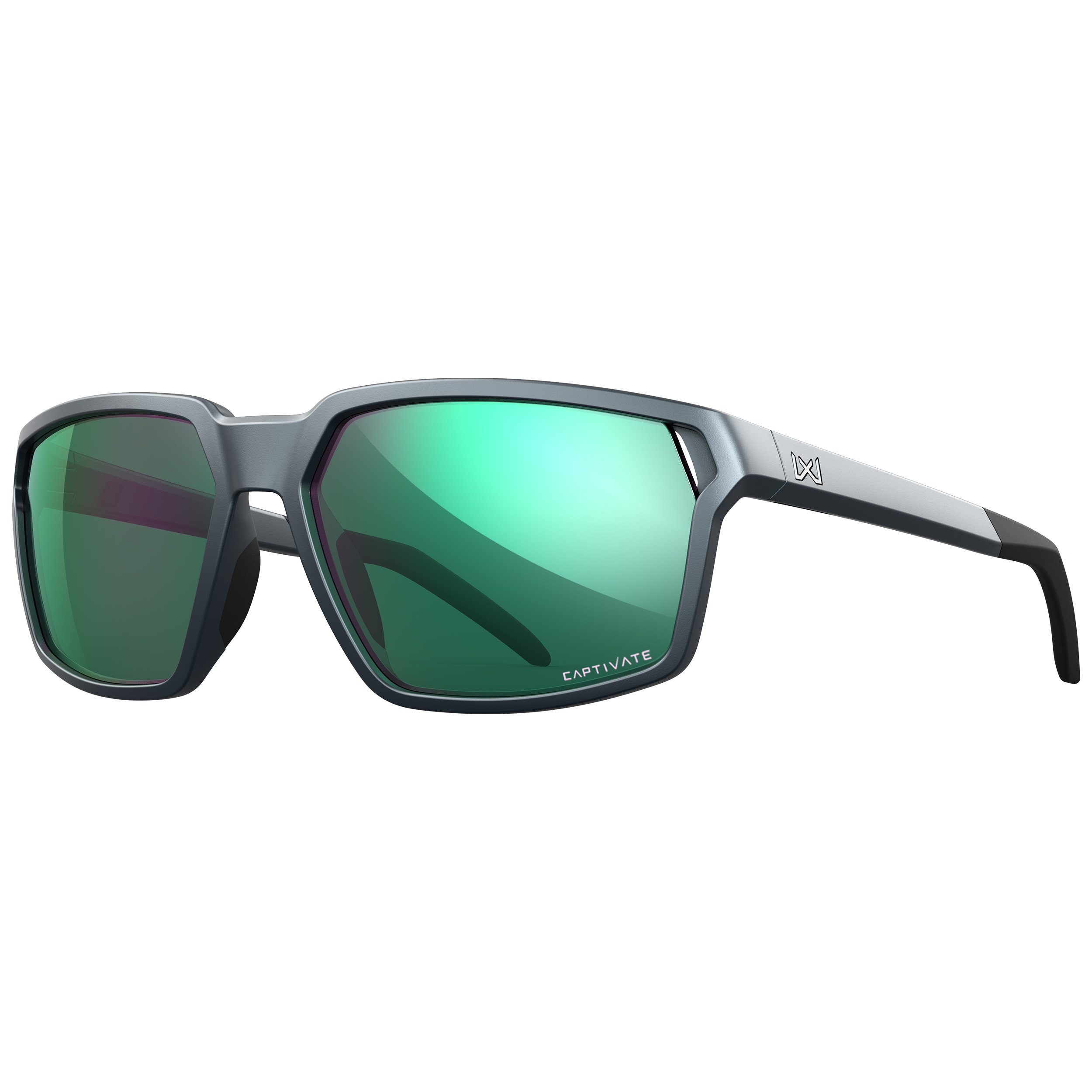 Wiley X - Sierra Polarized Matte Graphite Frame Taktische Schutzbrille - Green Mirror