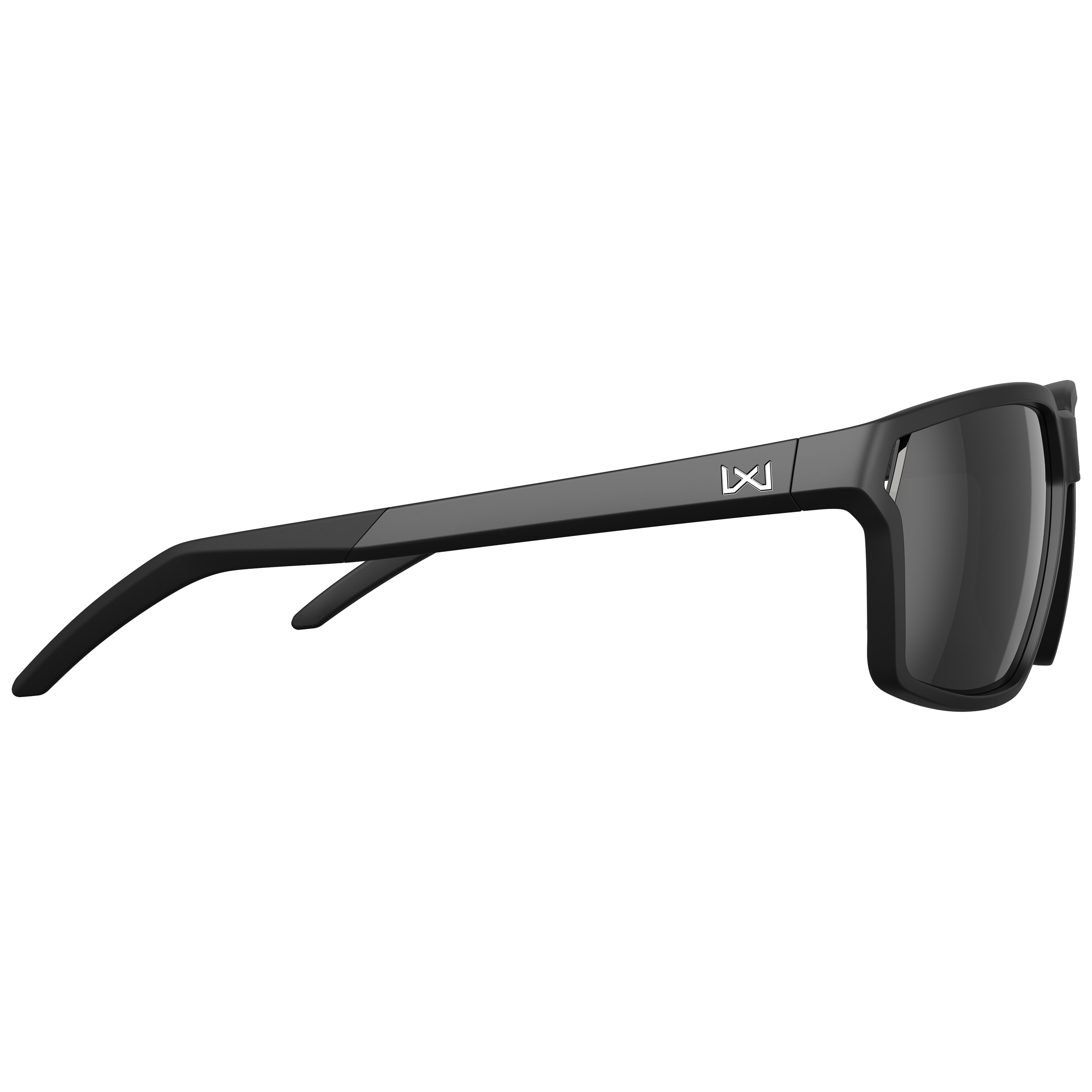 Wiley X - Sierra Polarized Matte Black Frame Taktische Schutzbrille - Black Mirror