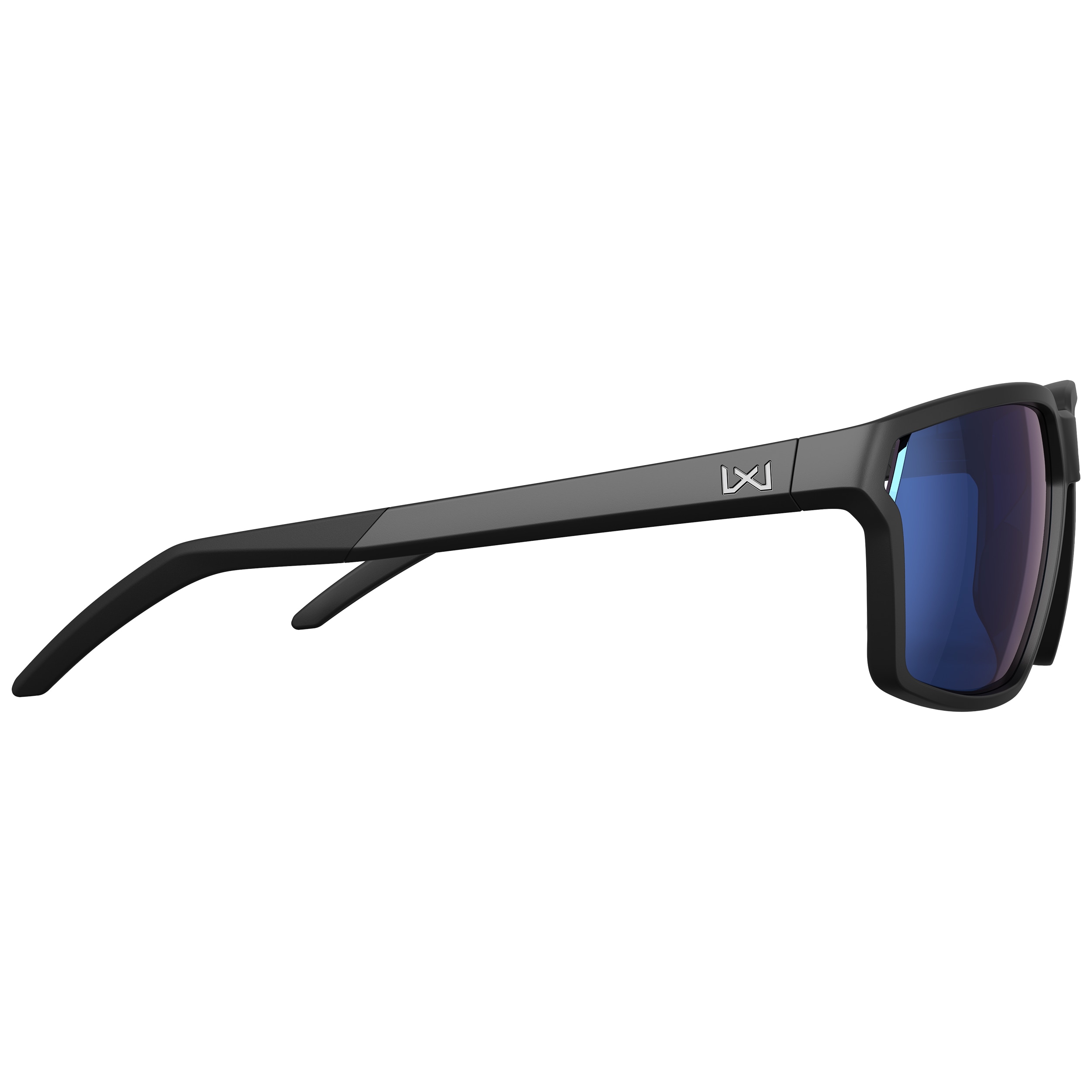 Wiley X - Sierra Polarized Matte Black Frame Taktische Brille - Blue Mirror