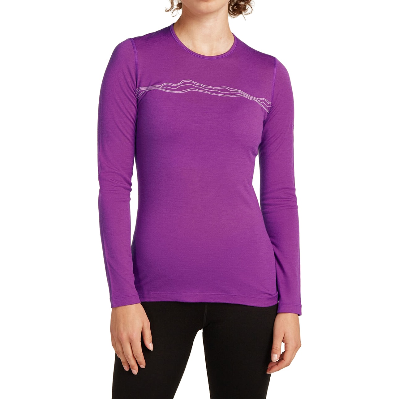 Icebreaker - Merino 200 Oasis Long Sleeve Crewe Mountain Pulse Thermal - Thermo T-Shirt für Damen - Passion