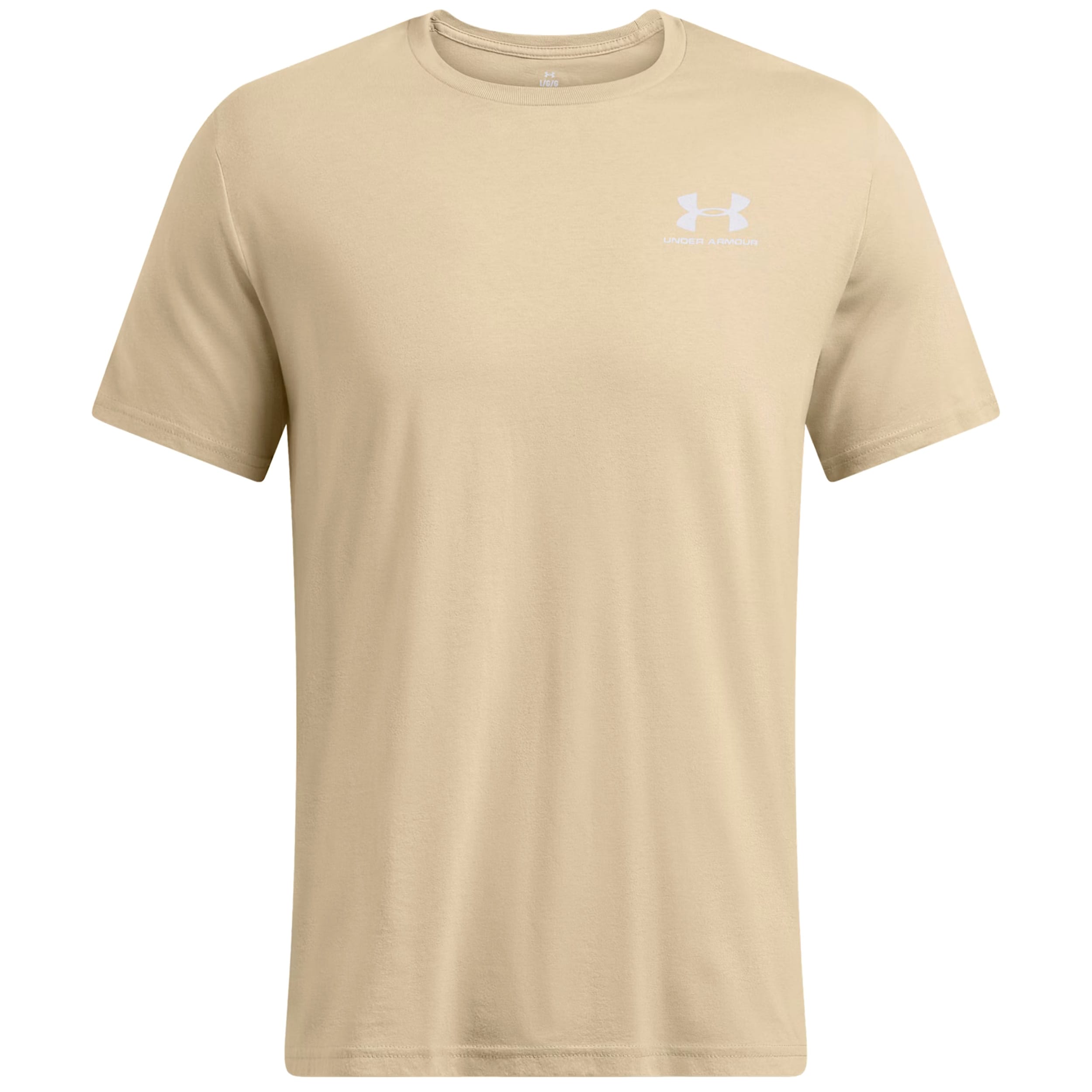 Under Armour - Left Chest Logo T-Shirt - City Khaki/White